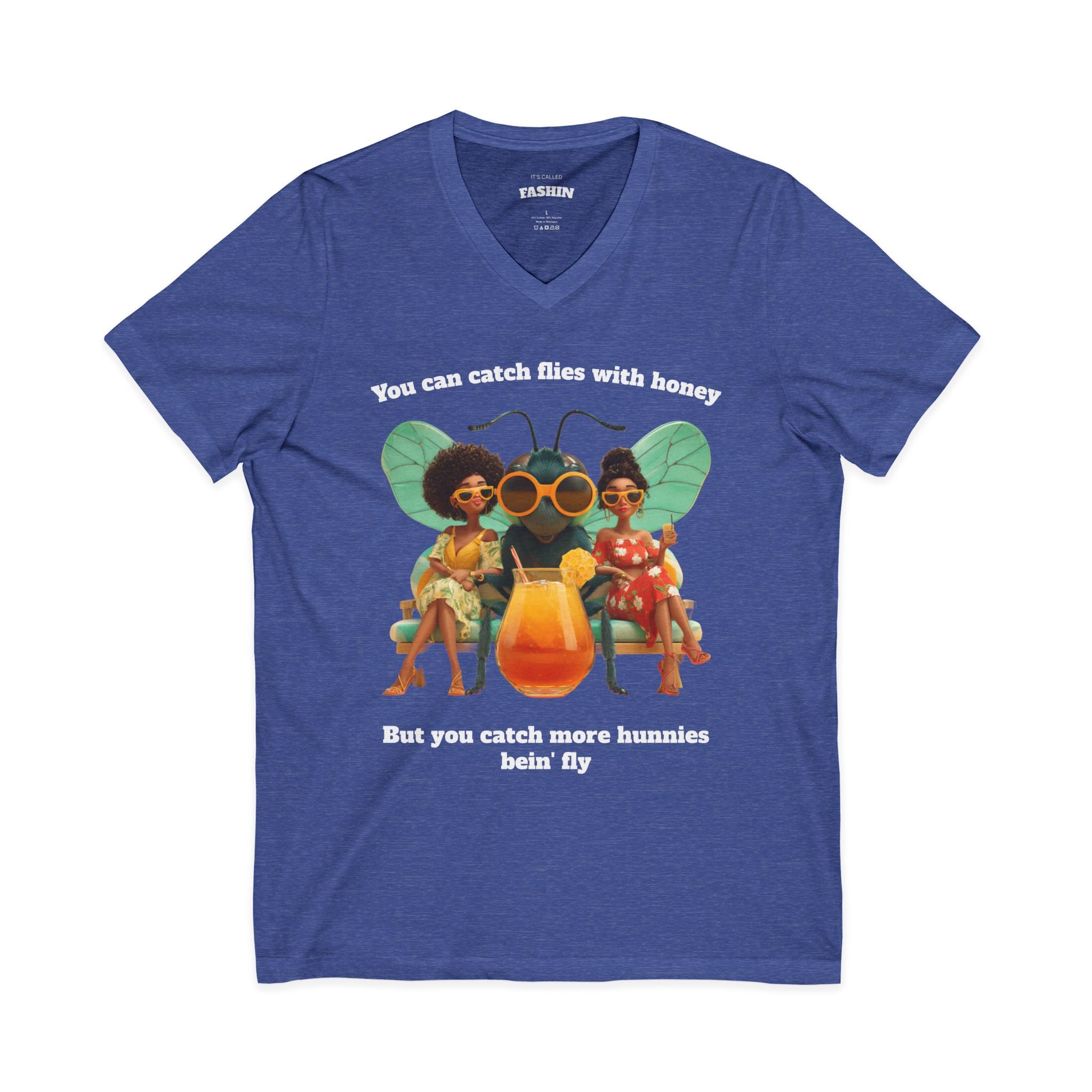 Catch More Hunnies - V-Neck Tee
