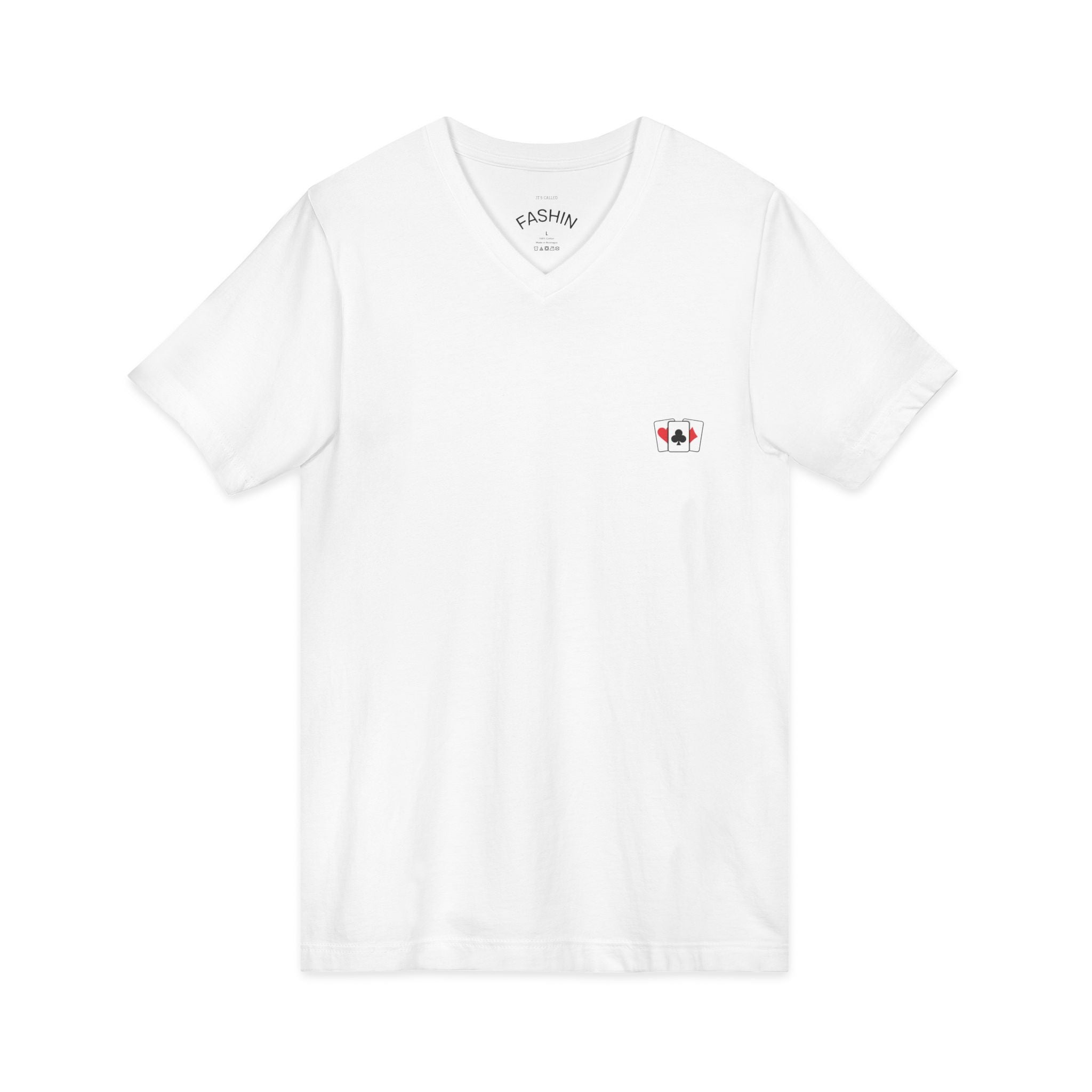 White / V-Neck: Marriage Humor - ’Hot Hand’ Graphic Tee - V-neck