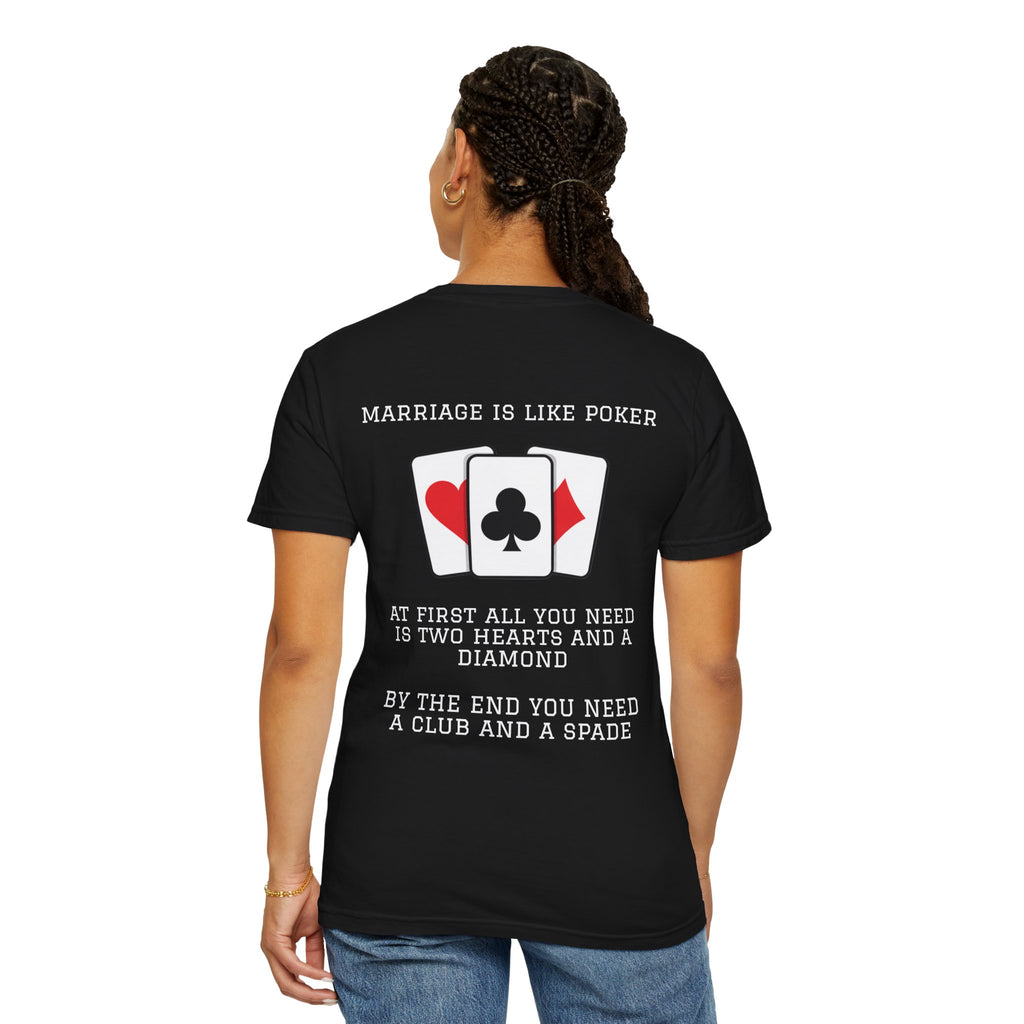 Black / Crew-Neck: Marriage Humor ’Hot Hand’ - Graphic Tee - T-Shirt