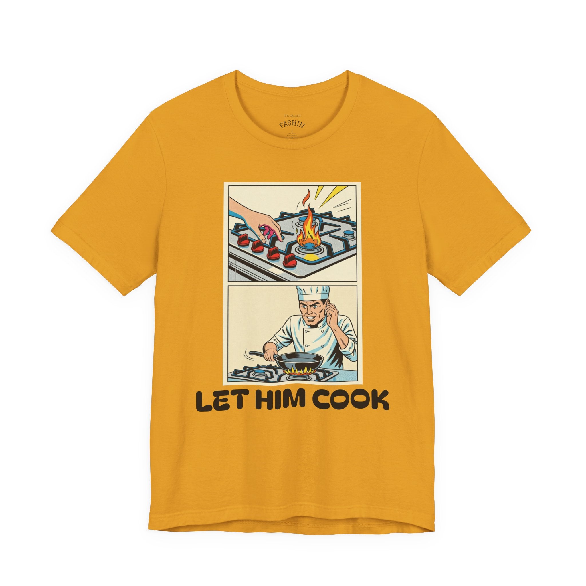 Mustard / ’Let Him Cook’ Tee — Funny Foodie & Music Lover T‑Shirt - T-Shirt