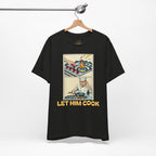 Black Heather / ’Let Him Cook’ Tee — Funny Foodie & Music Lover T‑Shirt - T-Shirt
