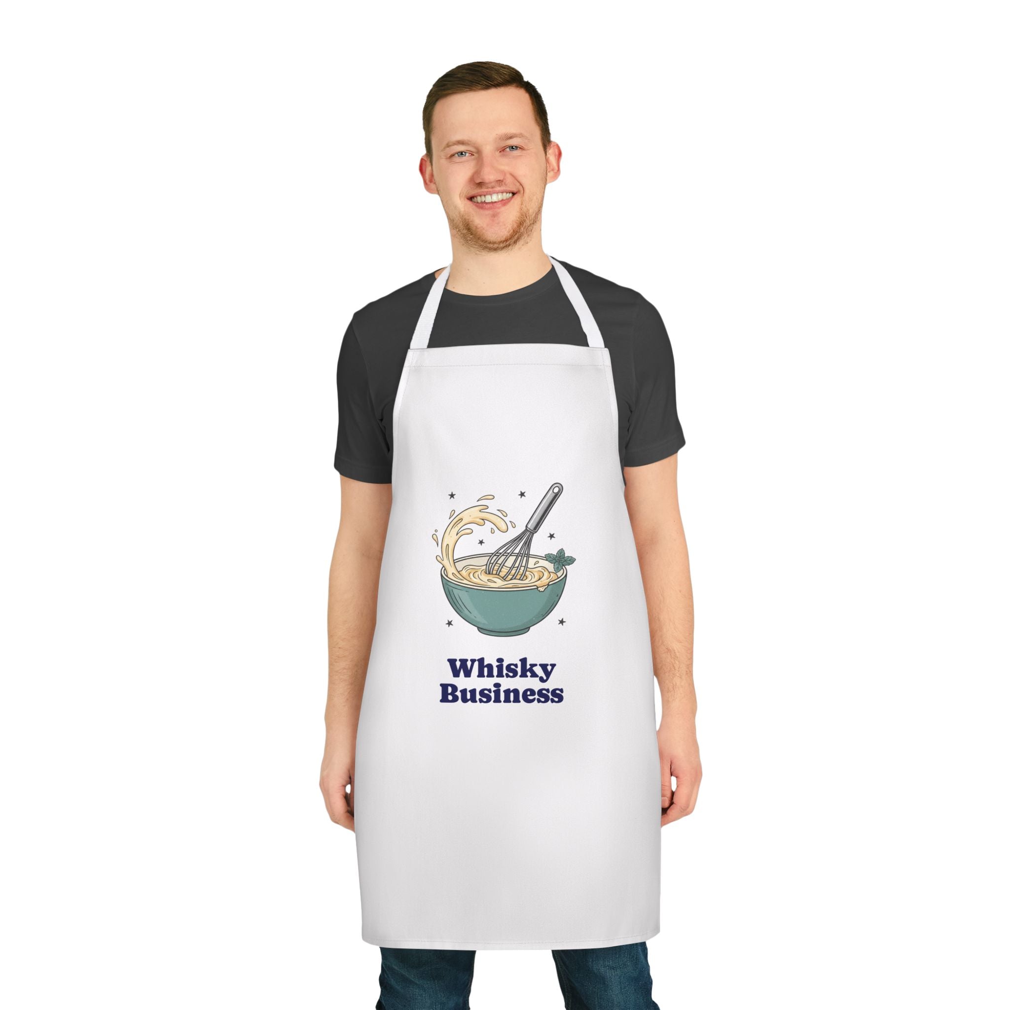 White / Apron: “Whisky Business” Cooking Apron - All Over Prints