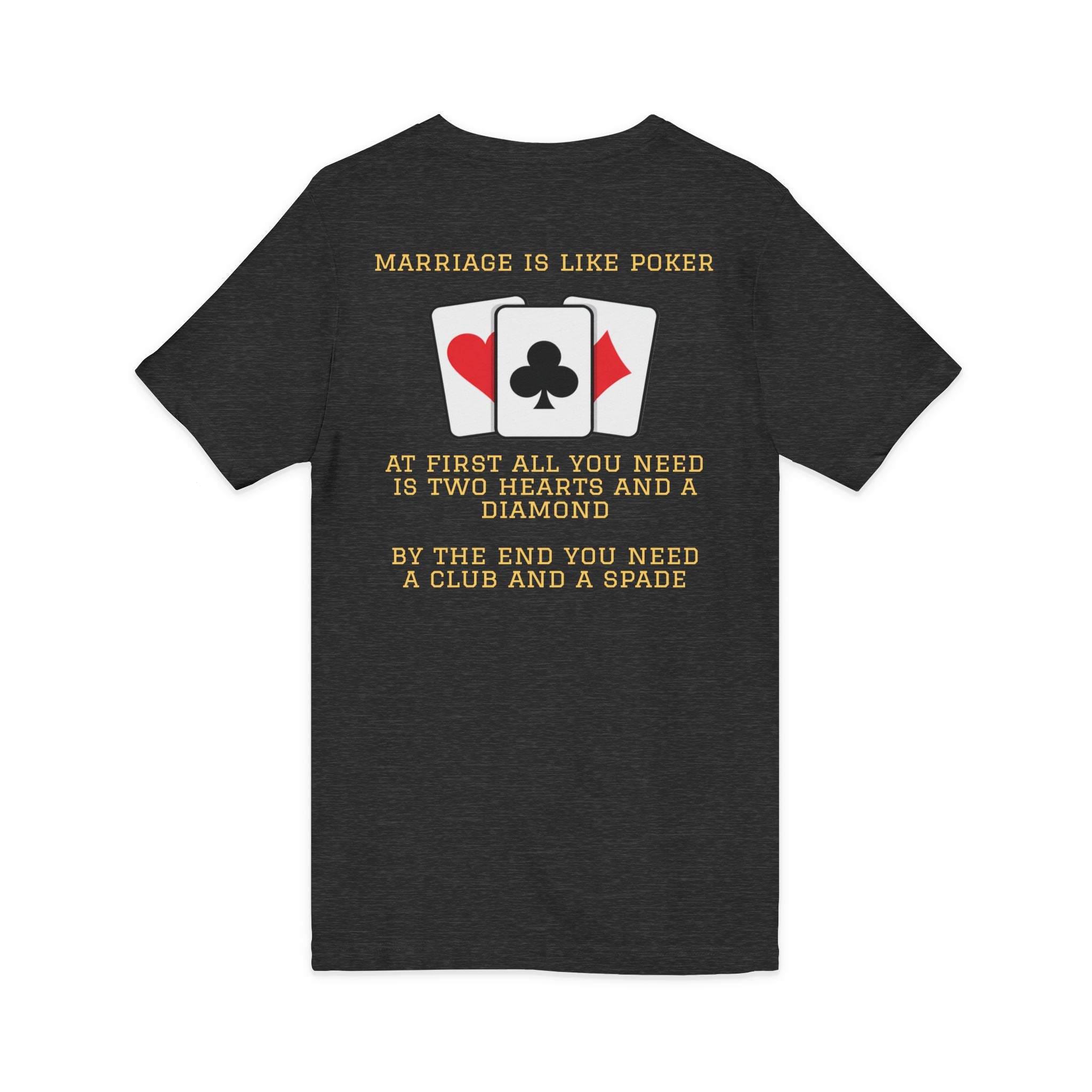 Dark Grey Heather / V-Neck: Marriage Humor - ’Hot Hand’ Graphic Tee - V-neck