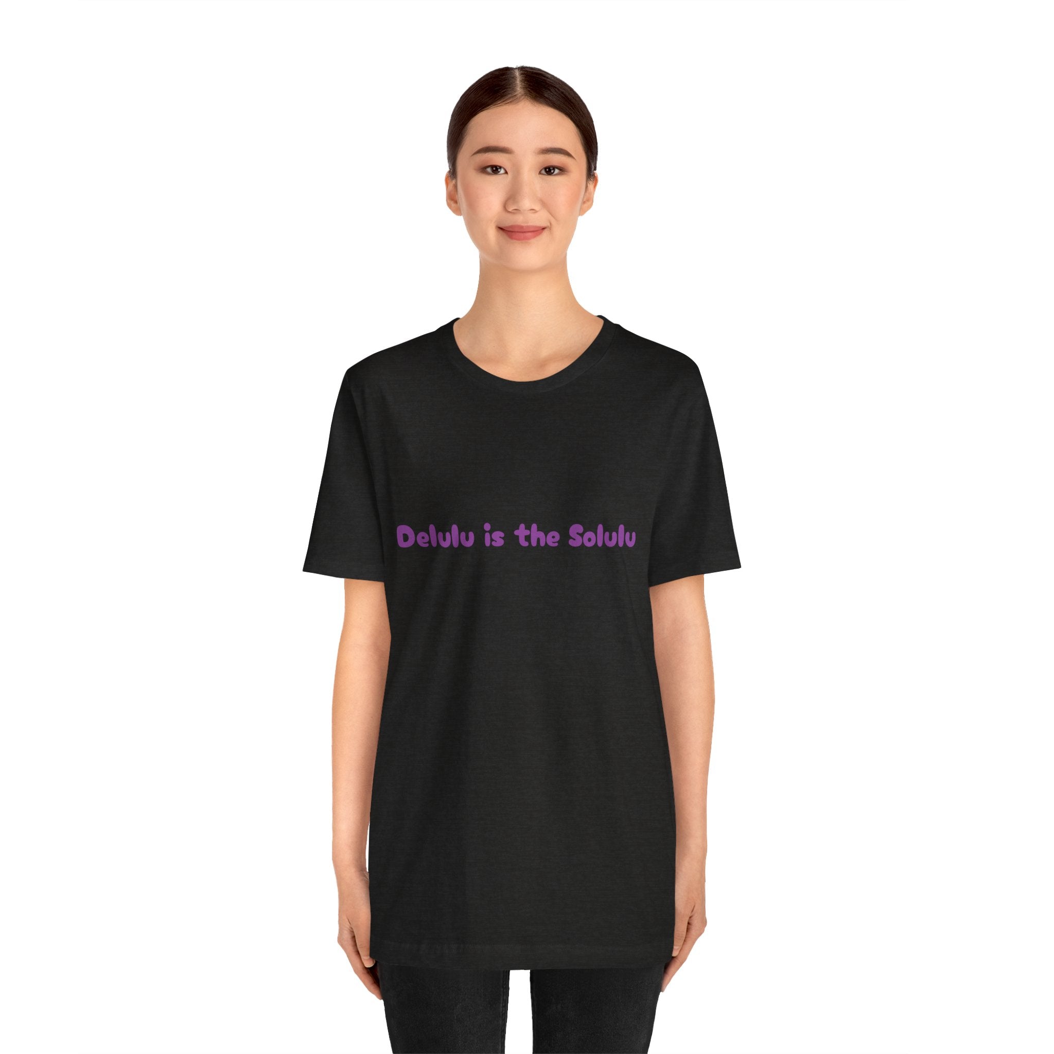 Black Heather / Crew-Neck: Women’s ’Delulu is the Solulu’ - Tee - T-Shirt