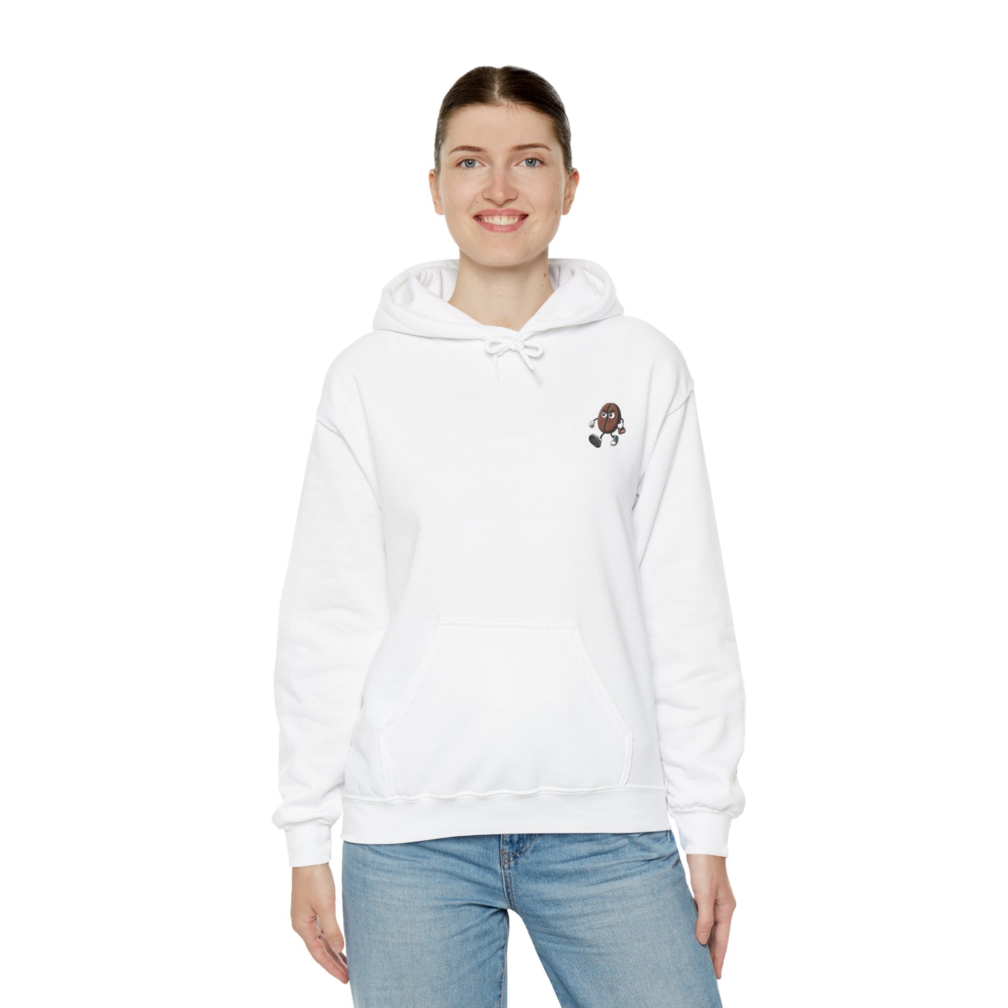 White / Hoodie: ’Back to the Grind’ - Graphic Pullover - Hoodie