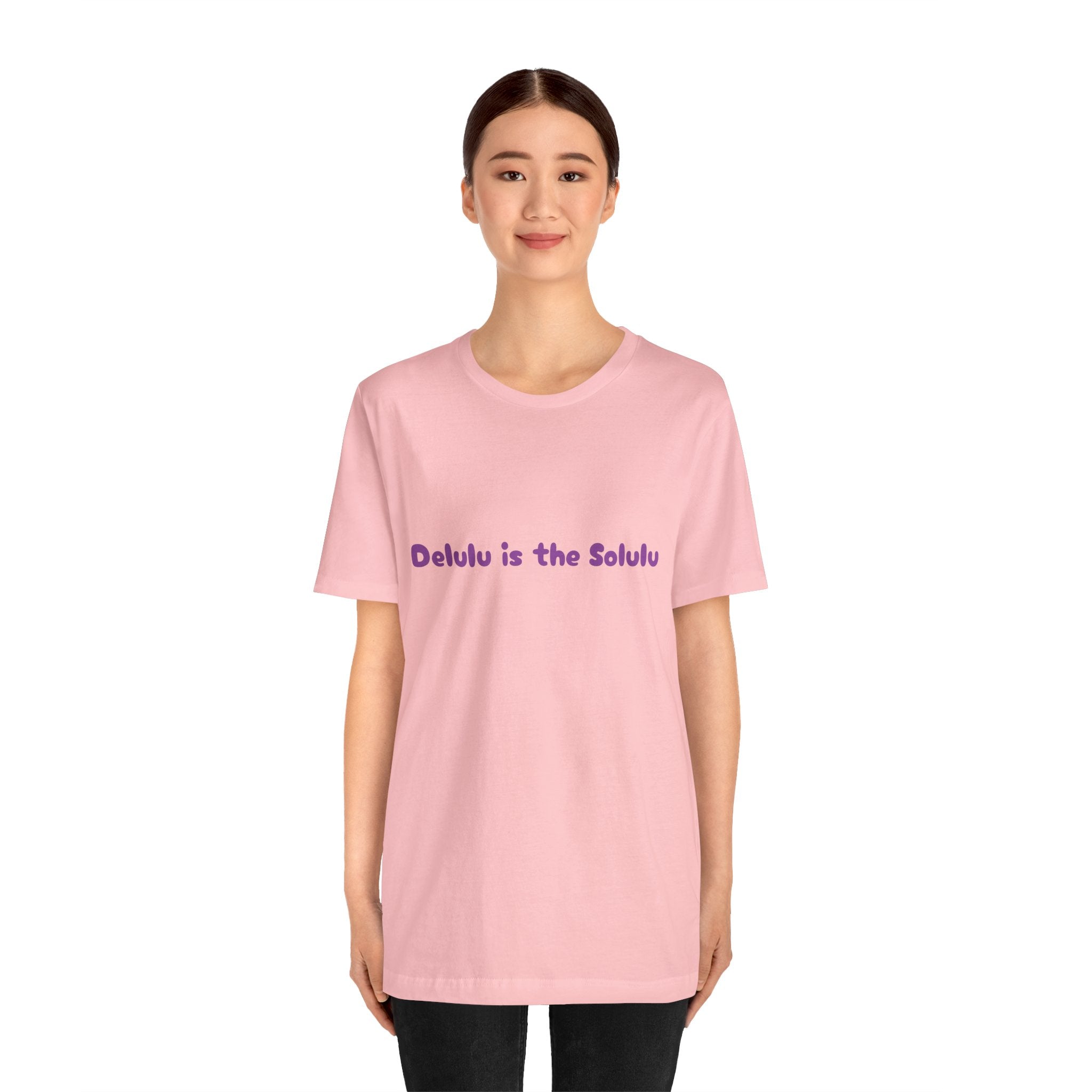 Pink / Crew-Neck: Women’s ’Delulu is the Solulu’ - Tee - T-Shirt