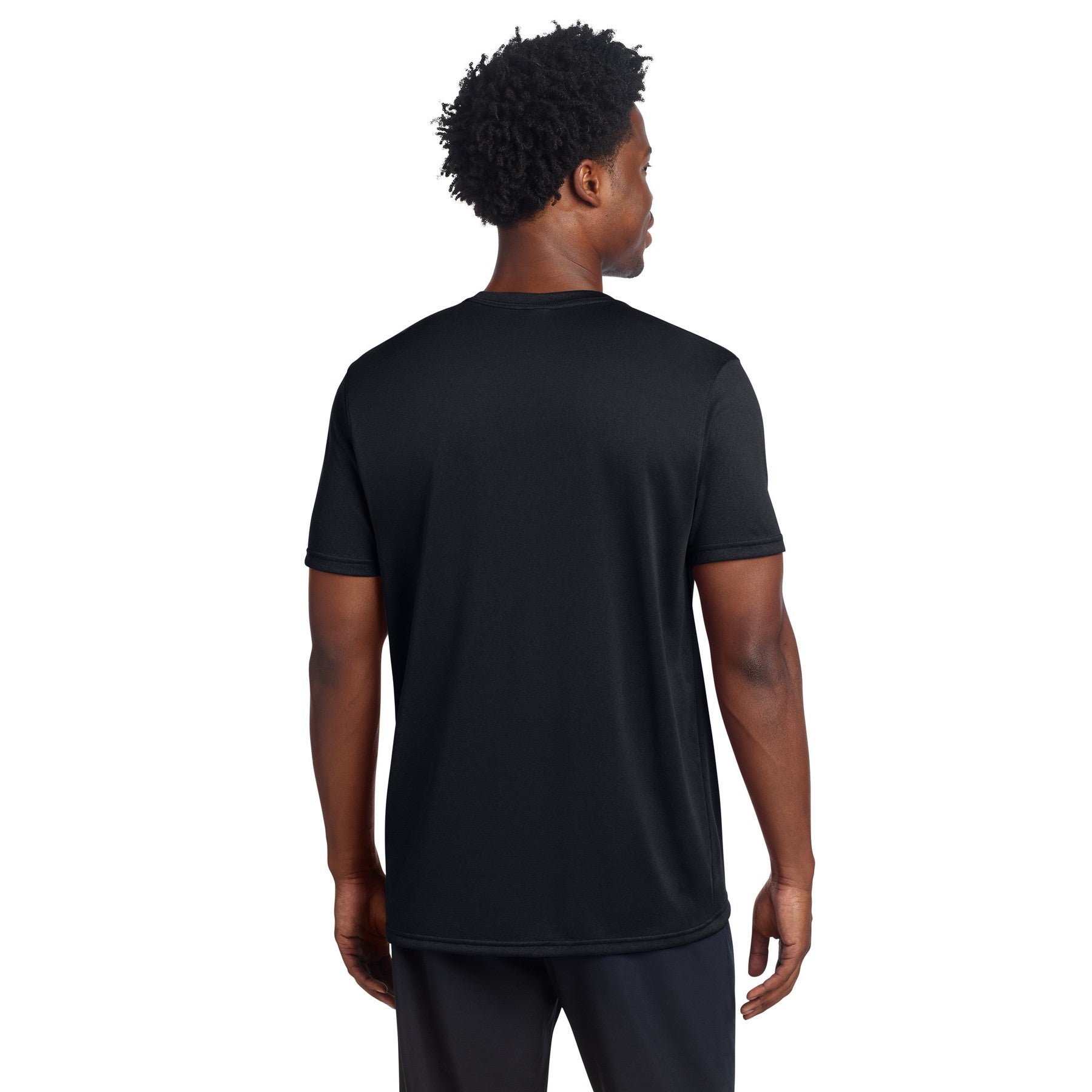 Black / Crew-Neck Performance Soft: ’The M is silent’ - Graphic Tee - T-Shirt