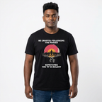 Black / Crew-Neck Performance Soft: ’The M is silent’ - Graphic Tee - T-Shirt