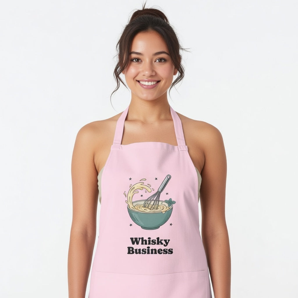 Pink / Apron: “Whisky Business” Cooking Apron - All Over Prints