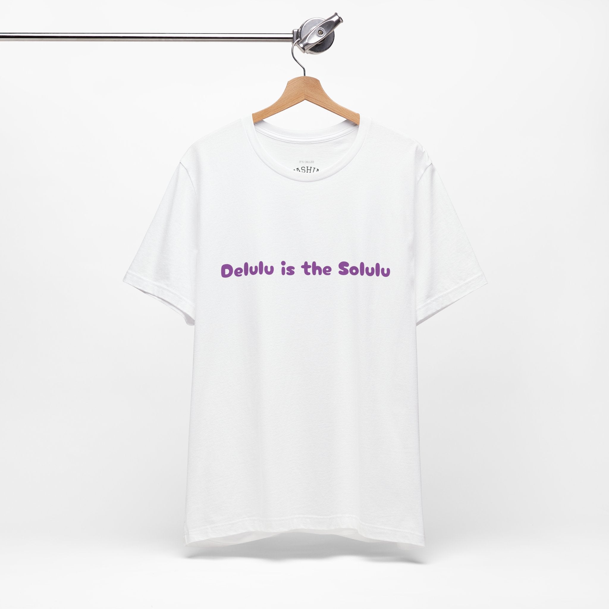 White / Crew-Neck: Women’s ’Delulu is the Solulu’ - Tee - T-Shirt