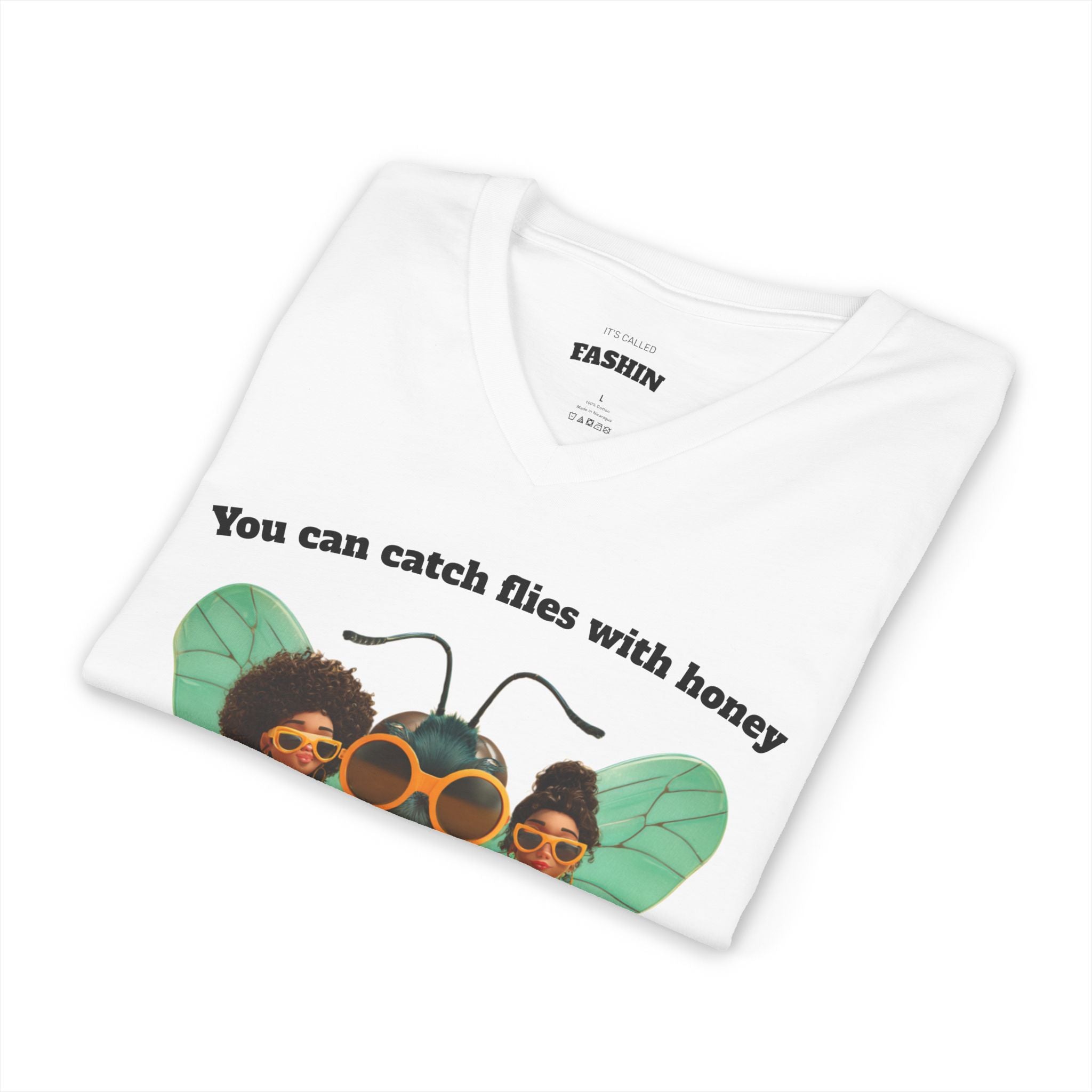 Catch More Hunnies - V-Neck Tee