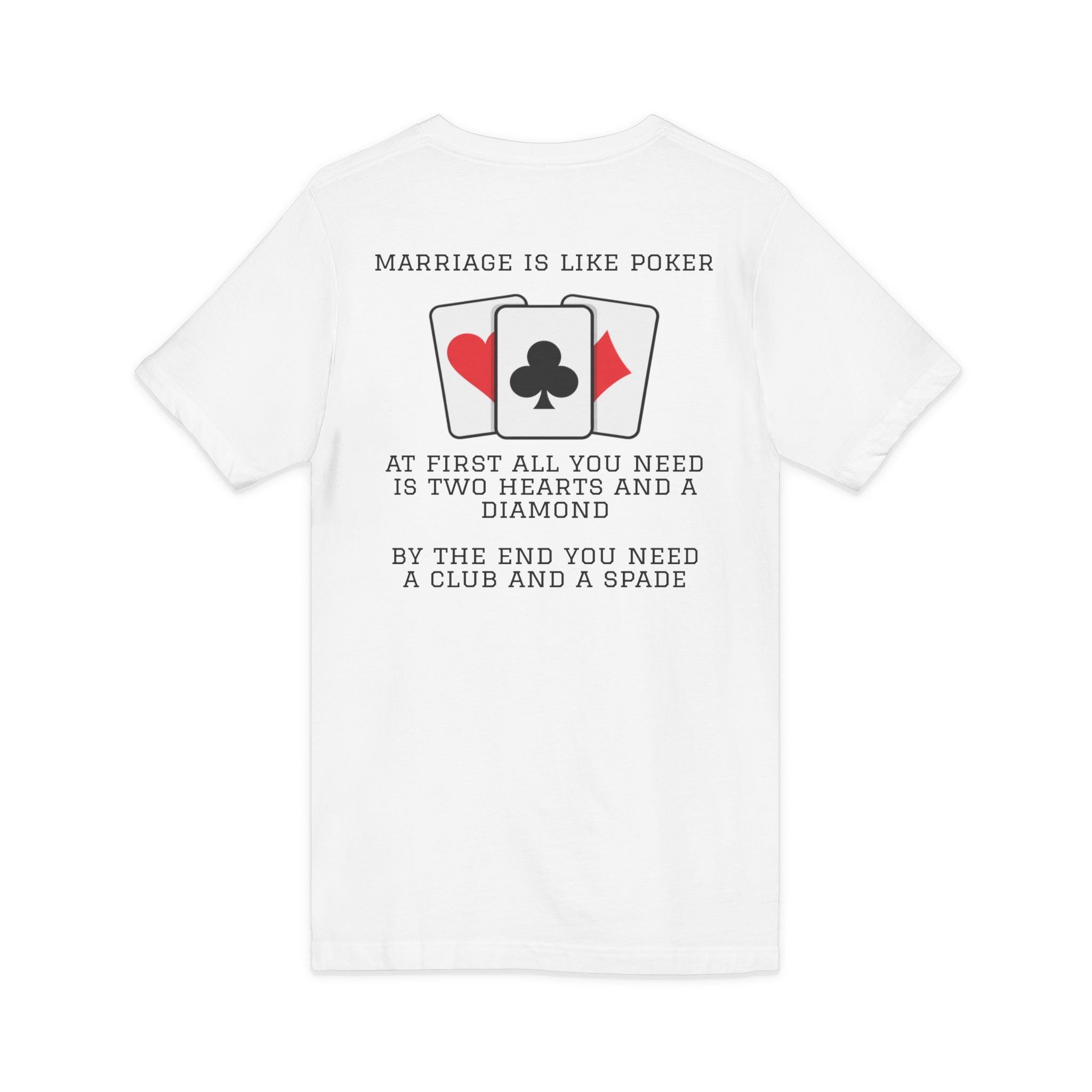 White / V-Neck: Marriage Humor - ’Hot Hand’ Graphic Tee - V-neck