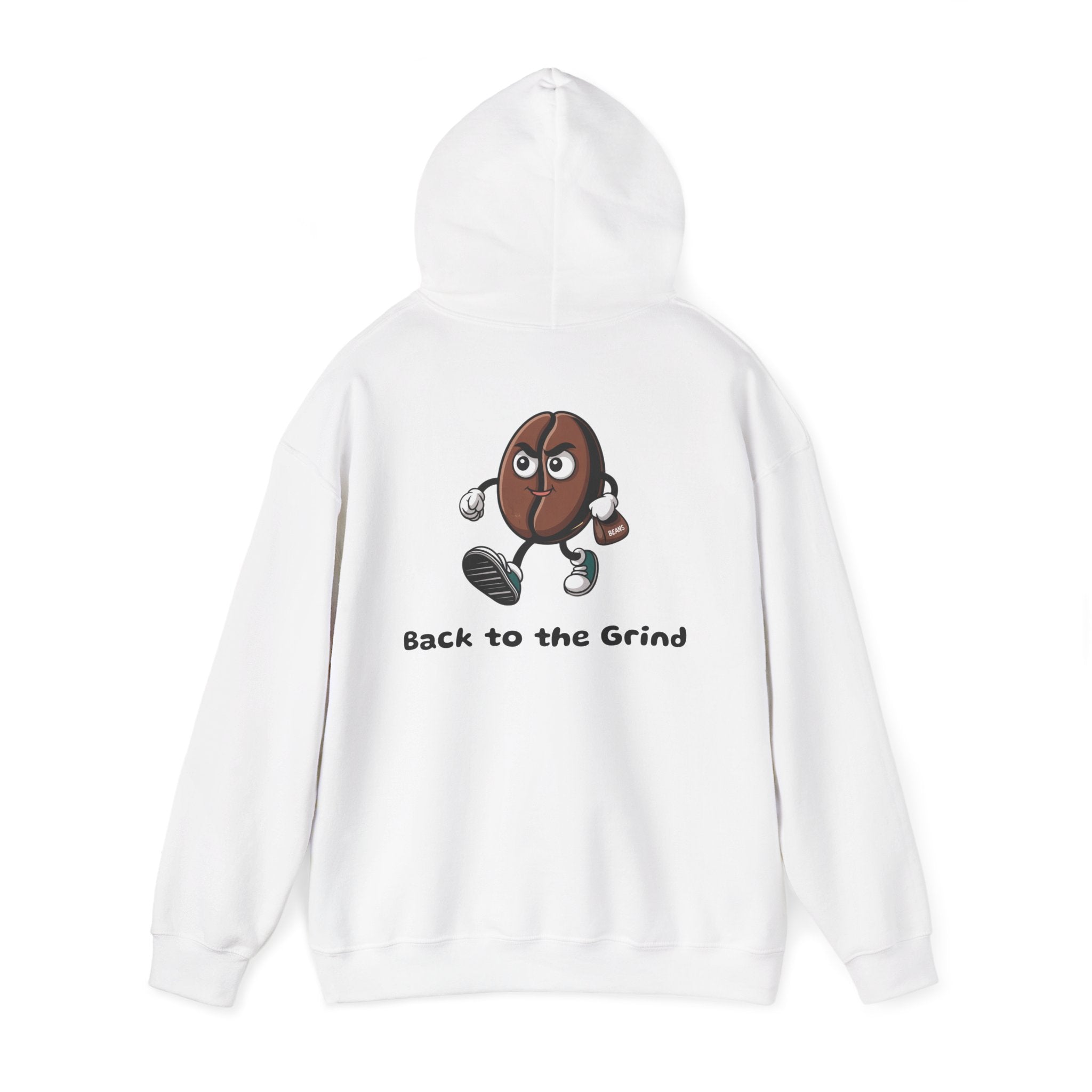 White / Hoodie: ’Back to the Grind’ - Graphic Pullover - Hoodie