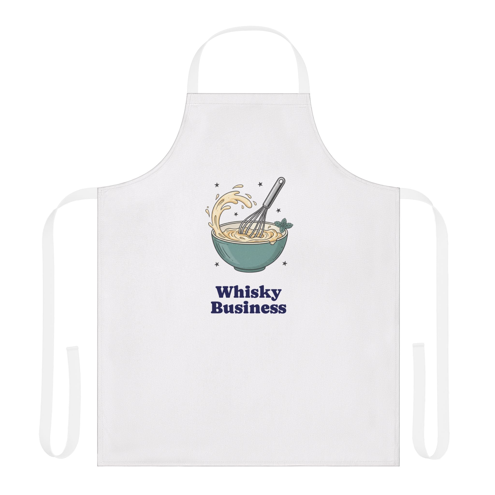 White / Apron: “Whisky Business” Cooking Apron - All Over Prints