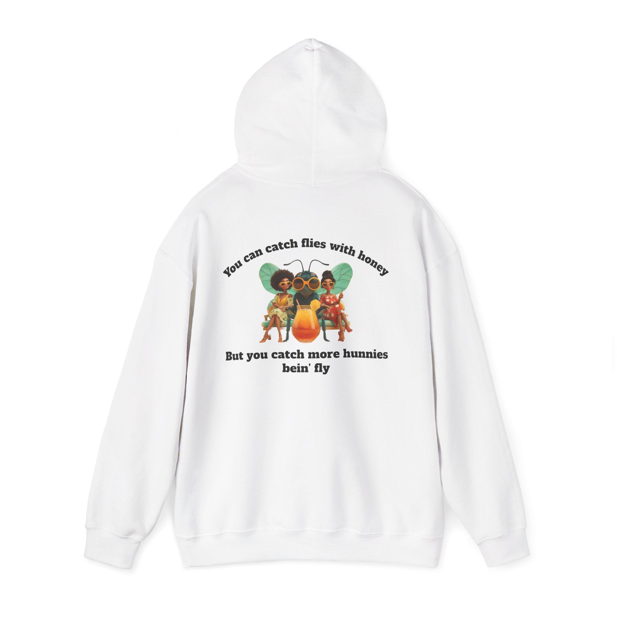 White / Hoodie: ’Catch More Hunnies’ - Unisex Heavy Blend™ Hooded Sweatshirt - Hoodie
