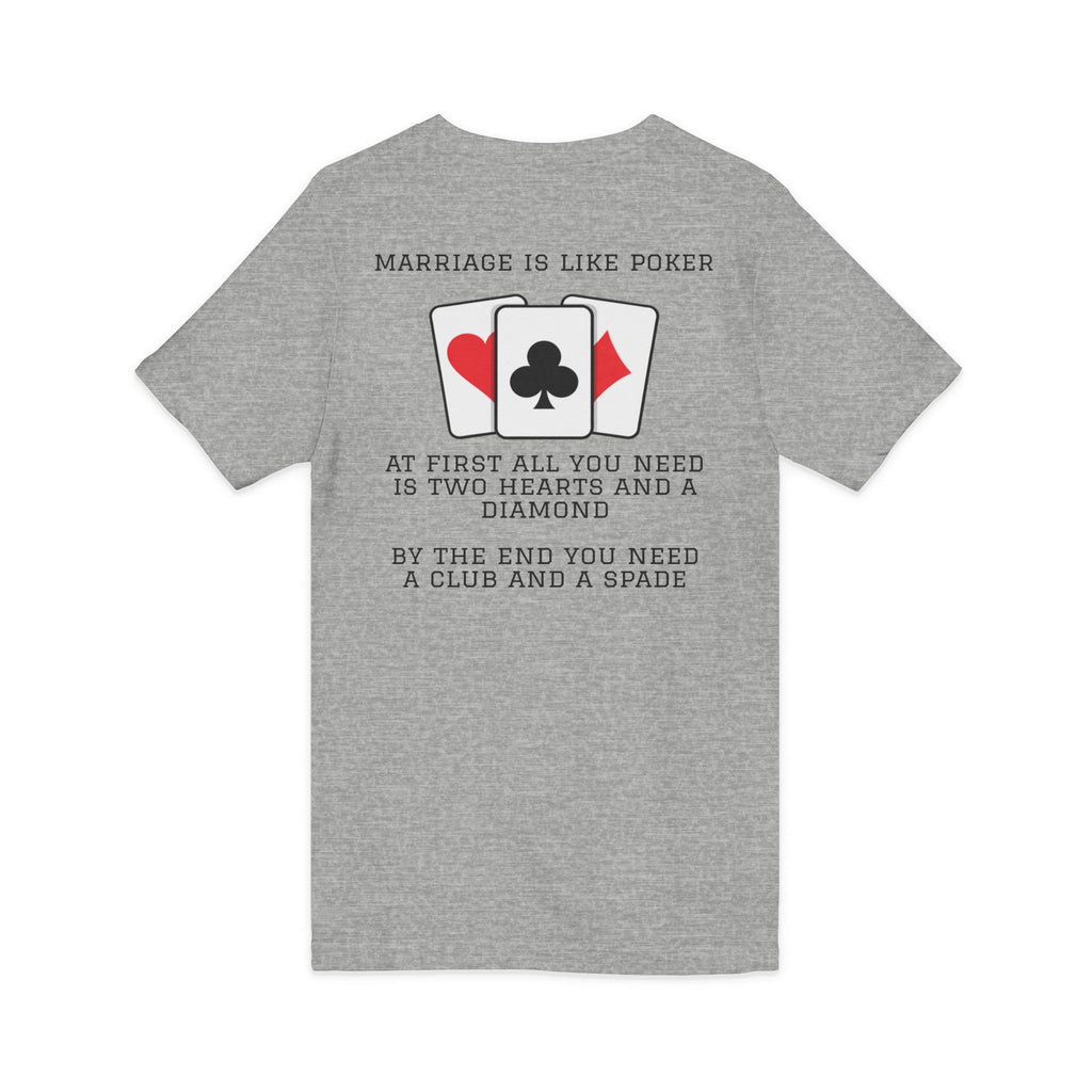 Athletic Heather / V-Neck: Marriage Humor - ’Hot Hand’ Graphic Tee - V-neck