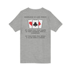 Athletic Heather / V-Neck: Marriage Humor - ’Hot Hand’ Graphic Tee - V-neck