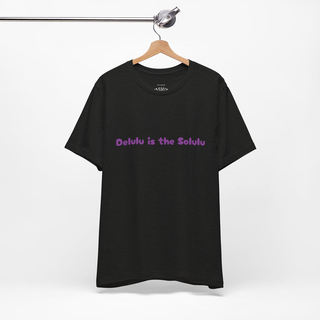 Black Heather / Crew-Neck: Women’s ’Delulu is the Solulu’ - Tee - T-Shirt