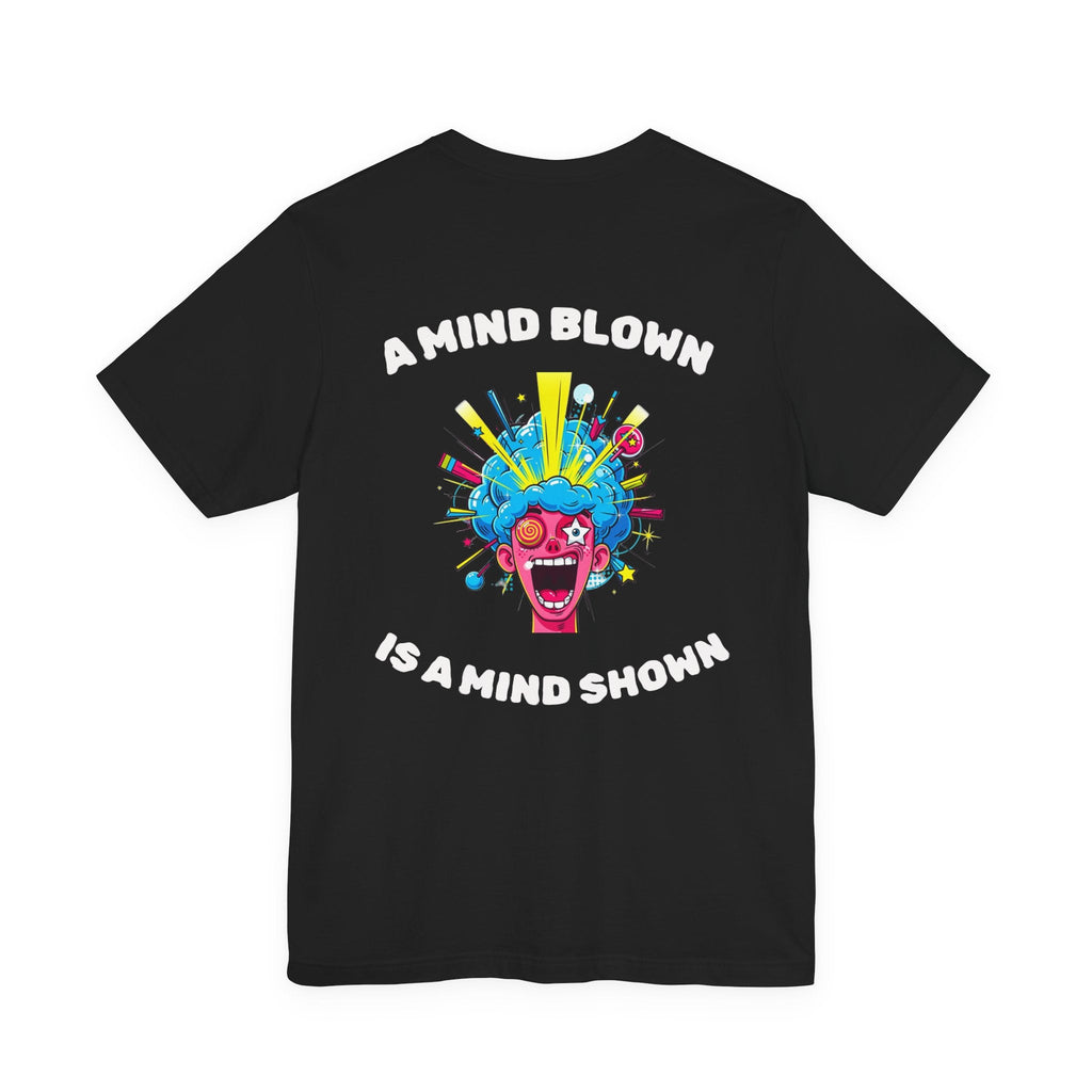 Black / ’A Mind Blown Is A Mind Shown’ Retro Pop Art T-Shirt - T-Shirt