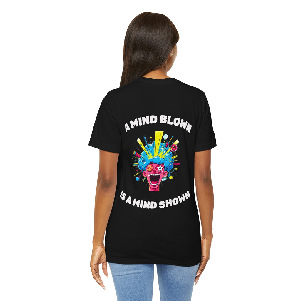 Black / ’A Mind Blown Is A Mind Shown’ Retro Pop Art T-Shirt - T-Shirt