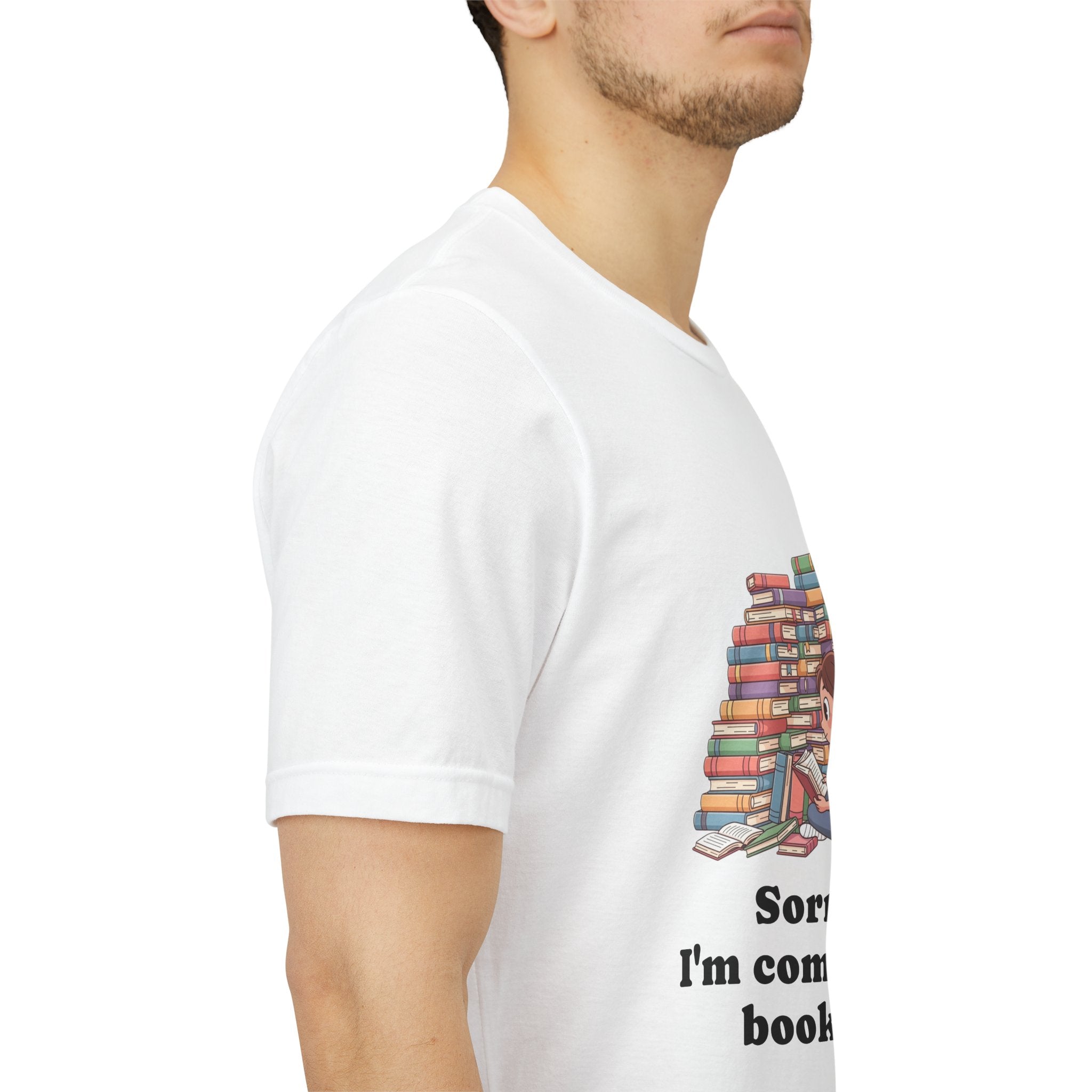 White / Booked for the Night T-Shirt, ’Booked’ Reading Lover Tee - T-Shirt