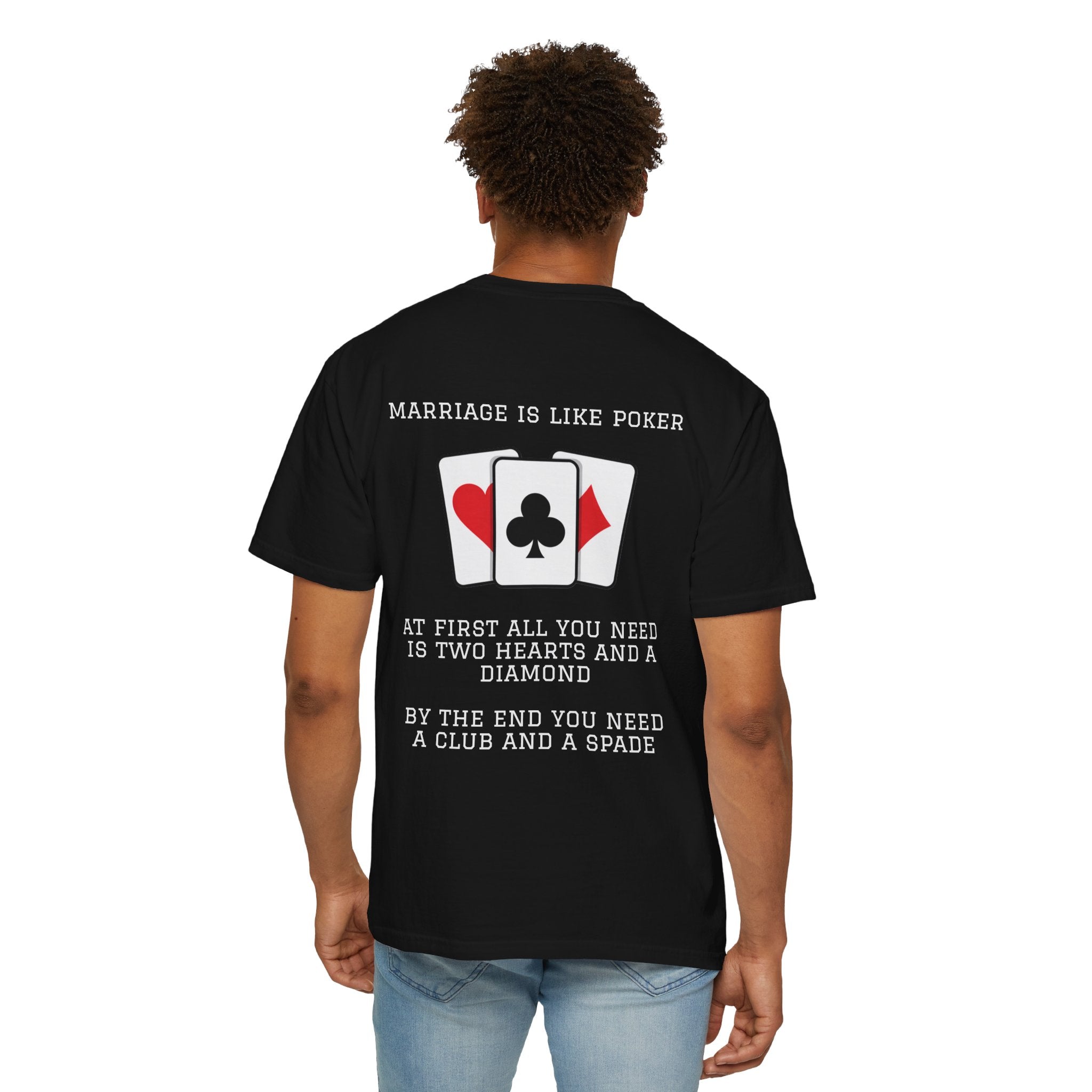 Black / Crew-Neck: Marriage Humor ’Hot Hand’ - Graphic Tee - T-Shirt