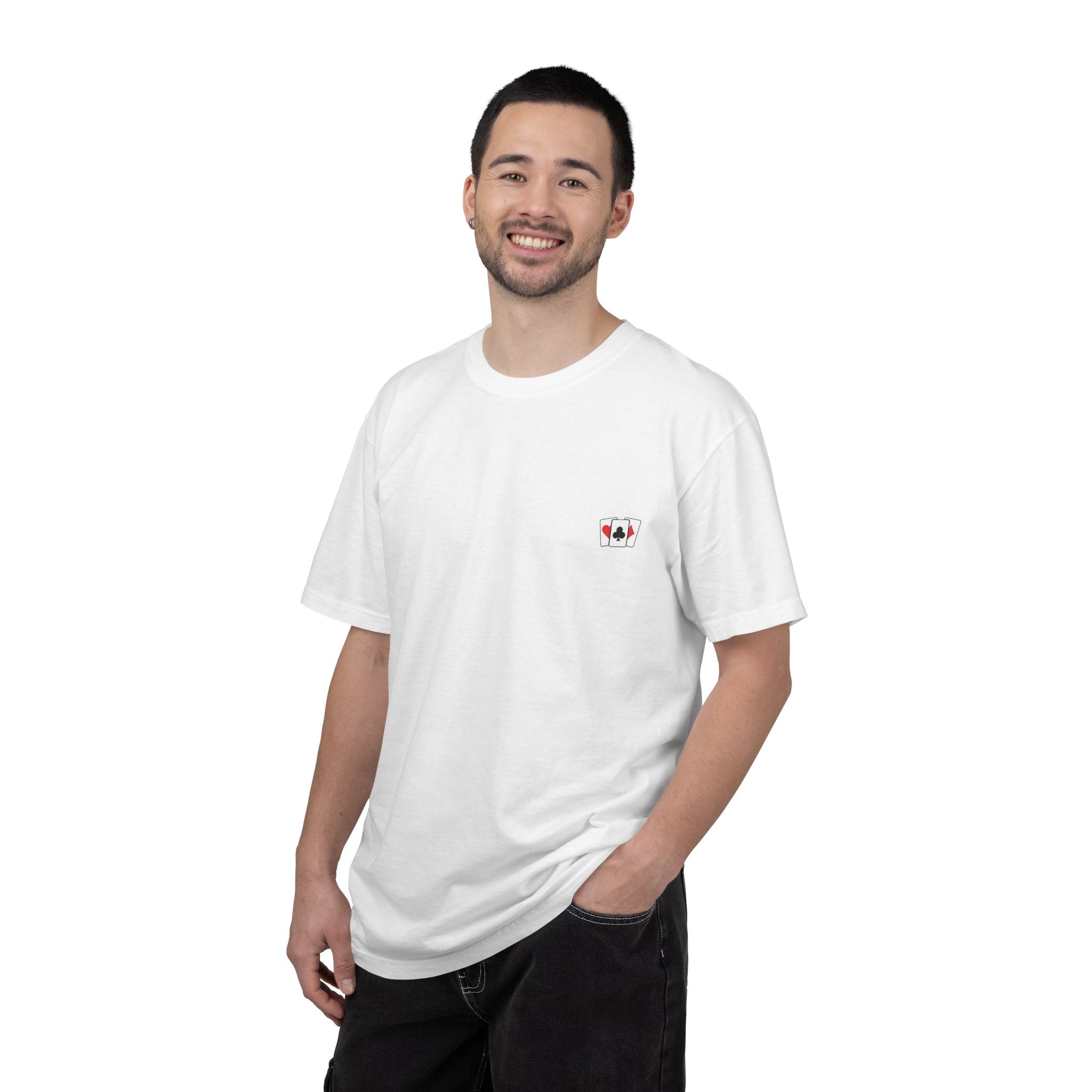 White / Crew-Neck: Marriage Humor ’Hot Hand’ - Graphic Tee - T-Shirt