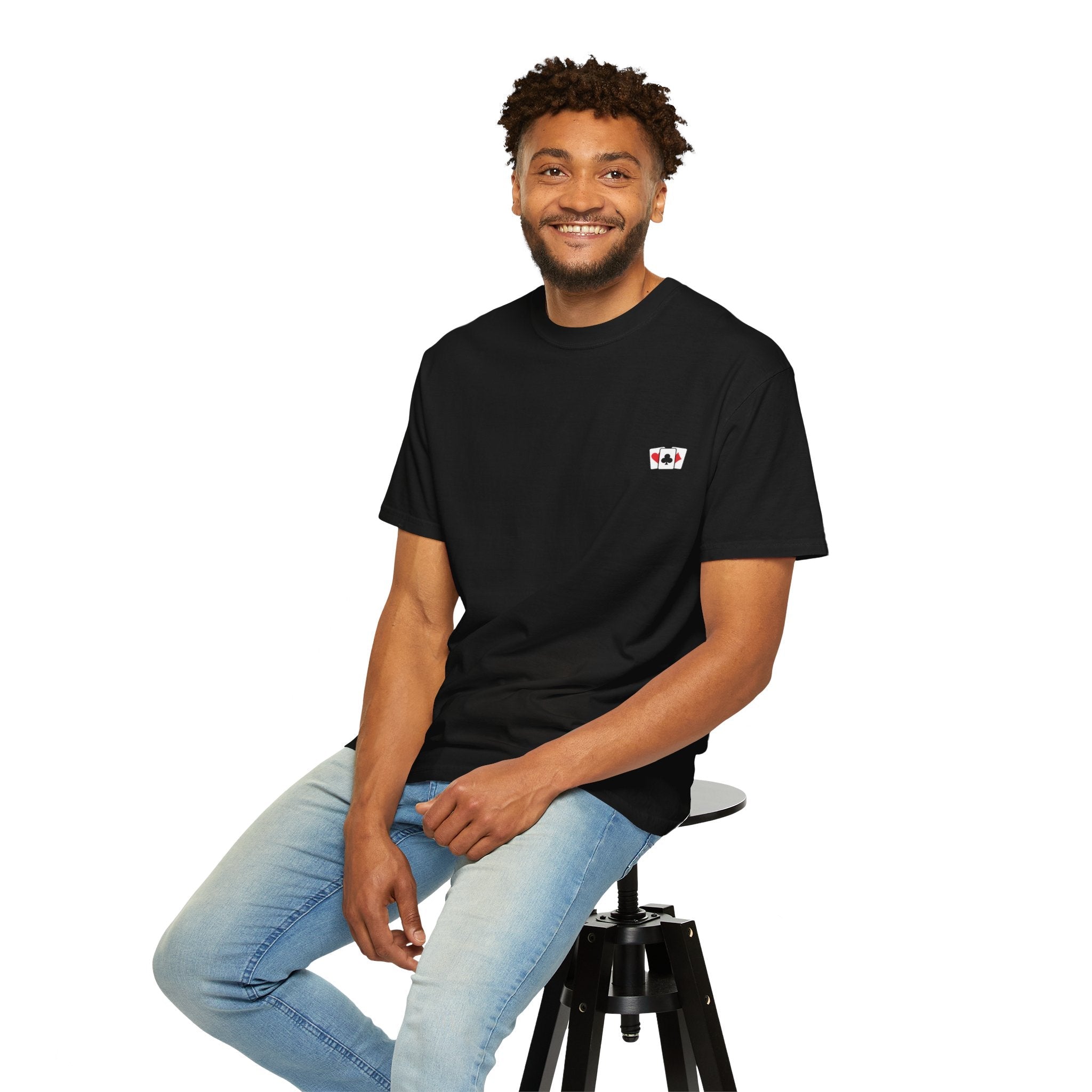 Black / Crew-Neck: Marriage Humor ’Hot Hand’ - Graphic Tee - T-Shirt