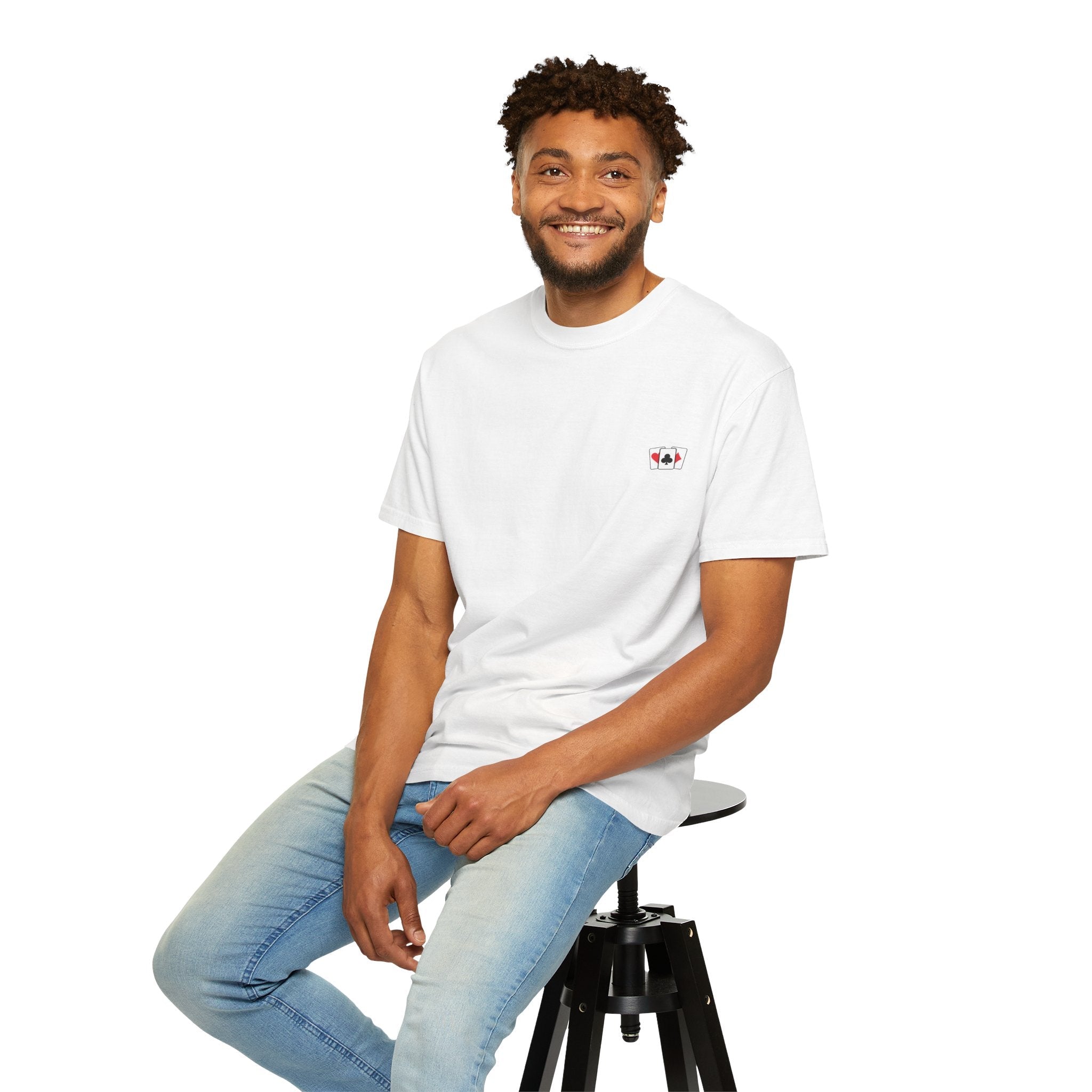 White / Crew-Neck: Marriage Humor ’Hot Hand’ - Graphic Tee - T-Shirt