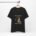 Black / Crew-Neck: ’Personality Disorder’ - Graphic Tee - T-Shirt