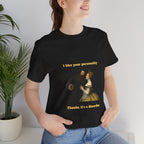 Black Heather / Crew-Neck: ’Personality Disorder’ - Graphic Tee - T-Shirt