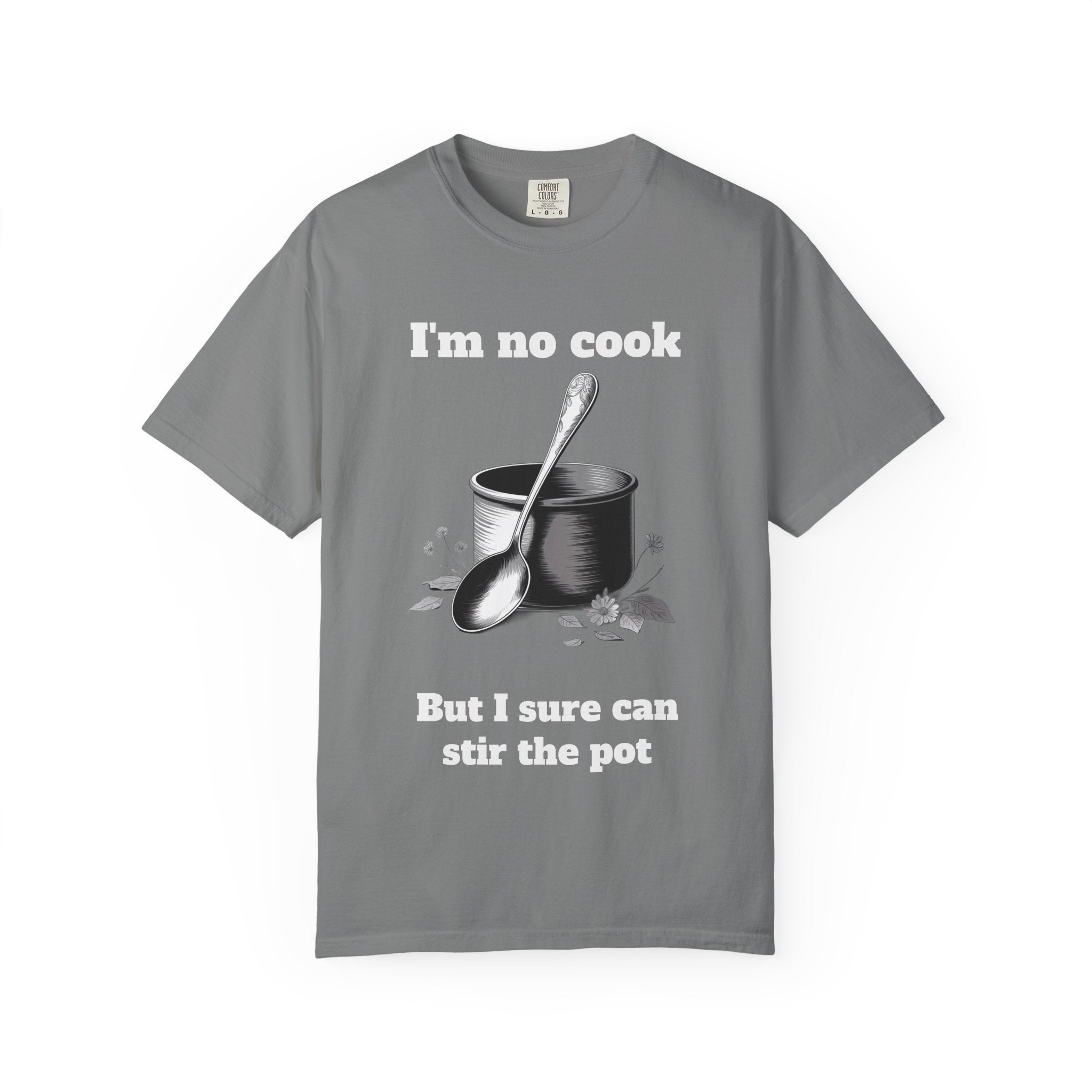 Grey / Crew Neck: “Stir the Pot” - Graphic Tee - T-Shirt
