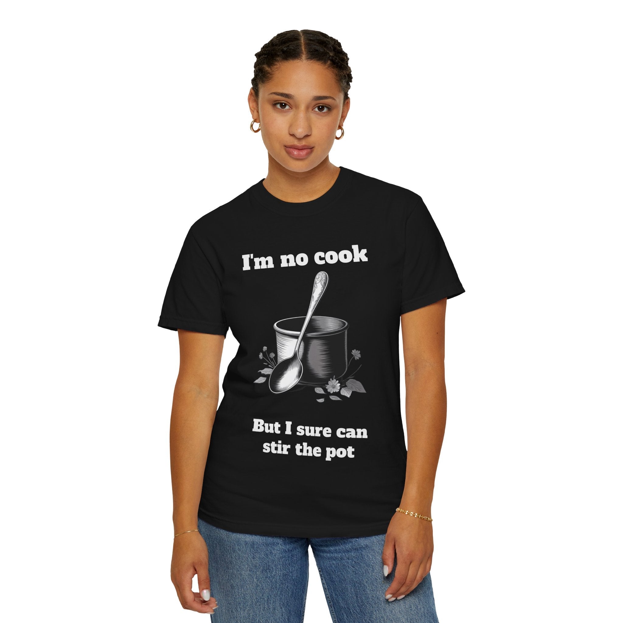 Black / Crew Neck: “Stir the Pot” - Graphic Tee - T-Shirt