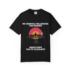 Black / Crew-Neck: ’The M is silent’ - Graphic Tee - T-Shirt