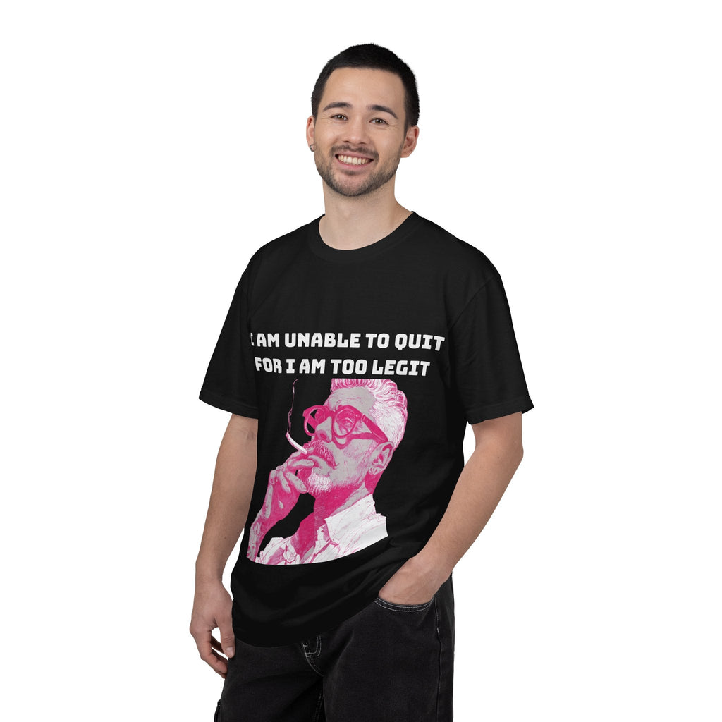 Black / Crew-Neck: ’Too Legit’ - Graphic Tee - T-Shirt