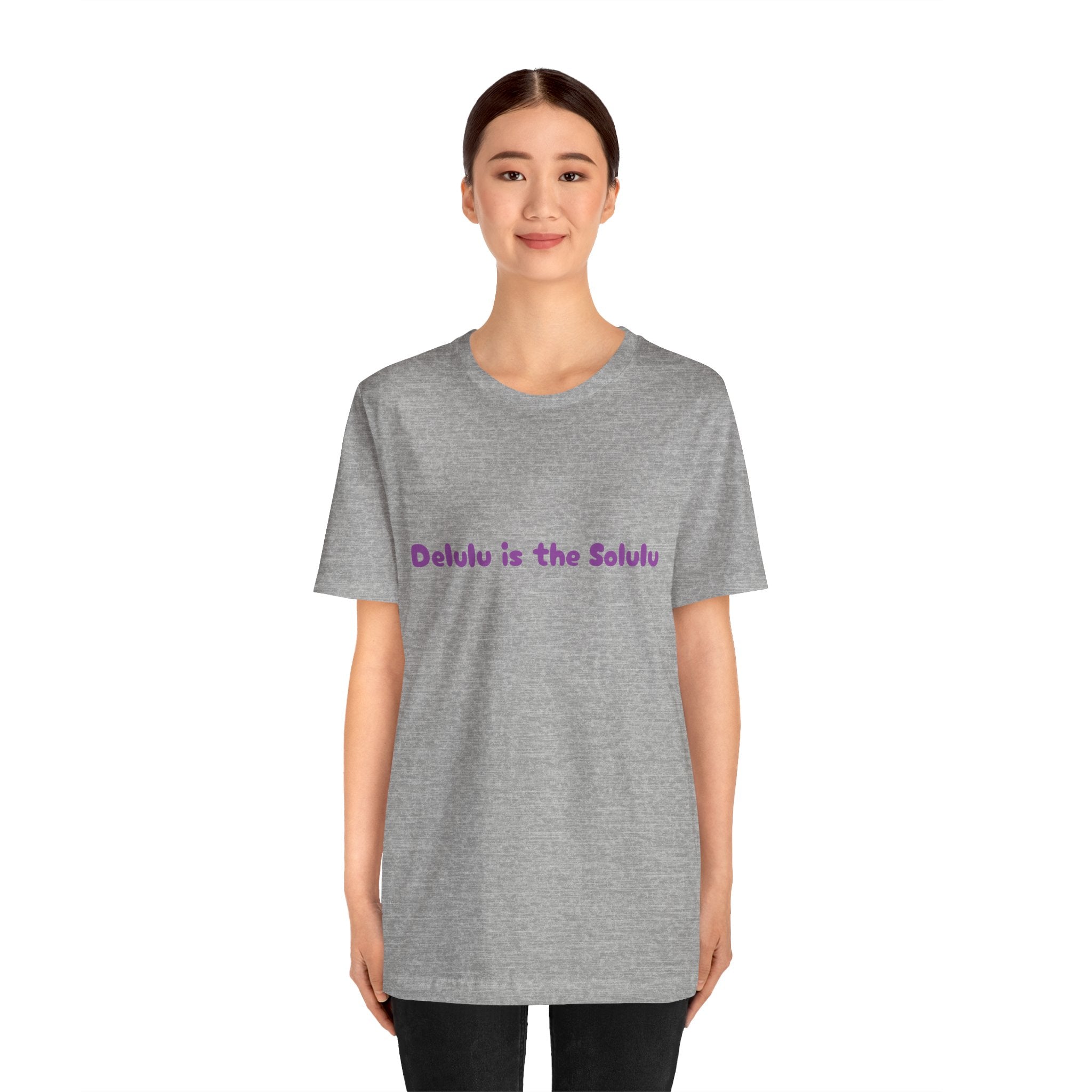 Athletic Heather / Crew-Neck: Women’s ’Delulu is the Solulu’ - Tee - T-Shirt