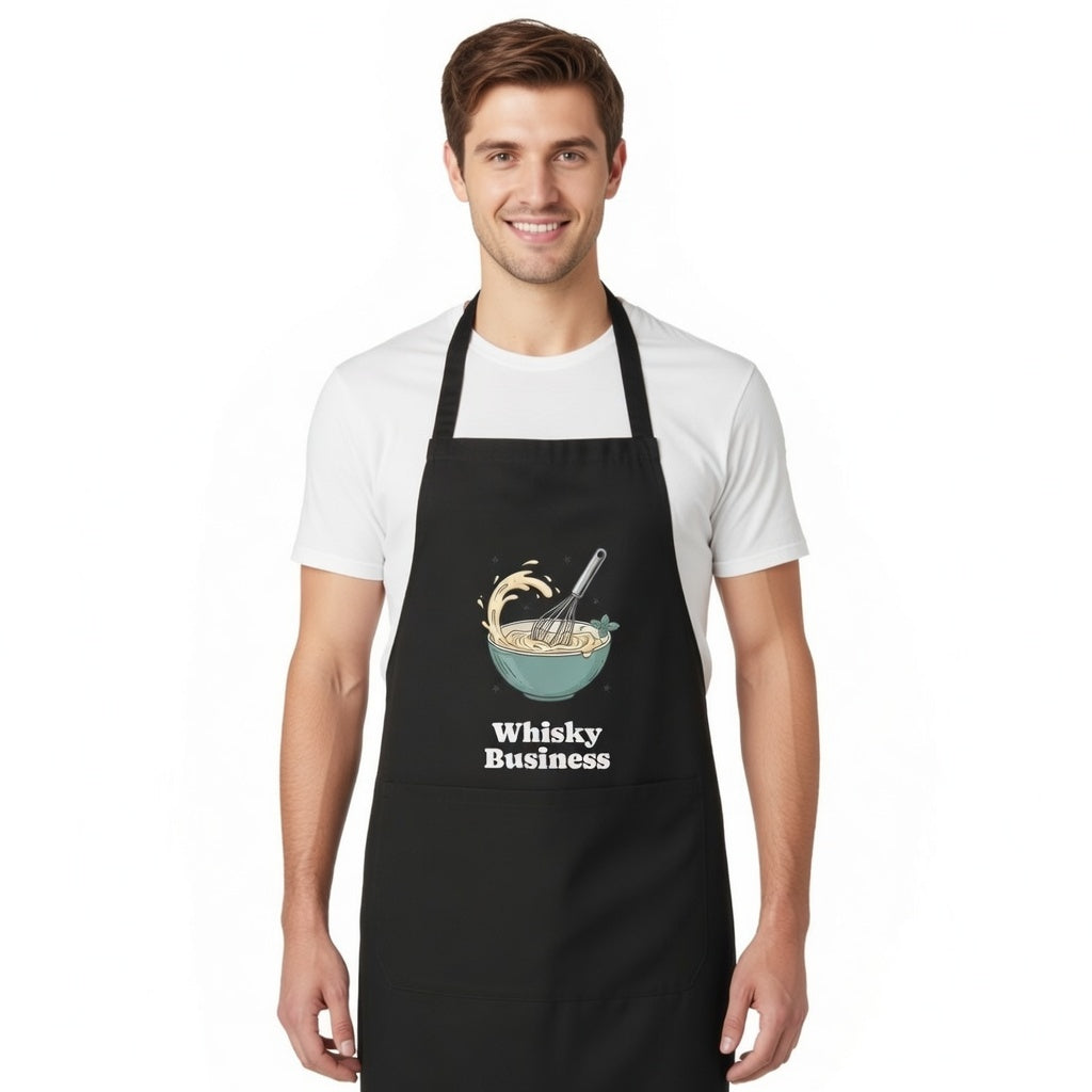 Black / Apron: “Whisky Business” Cooking Apron - All Over Prints