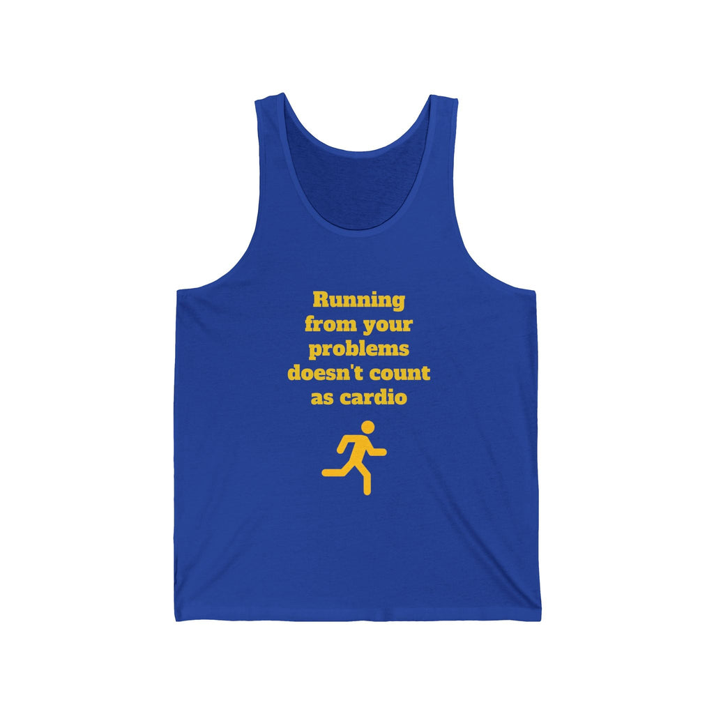 Athletic Heather / Funny Running Tank Top - ’Running From Your Problems’ Tank - Tank Top