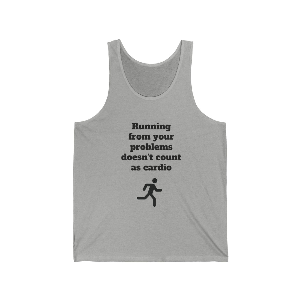 Athletic Heather / Funny Running Tank Top - ’Running From Your Problems’ Tank - Tank Top