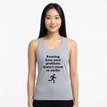 Athletic Heather / Funny Running Tank Top - ’Running From Your Problems’ Tank - Tank Top