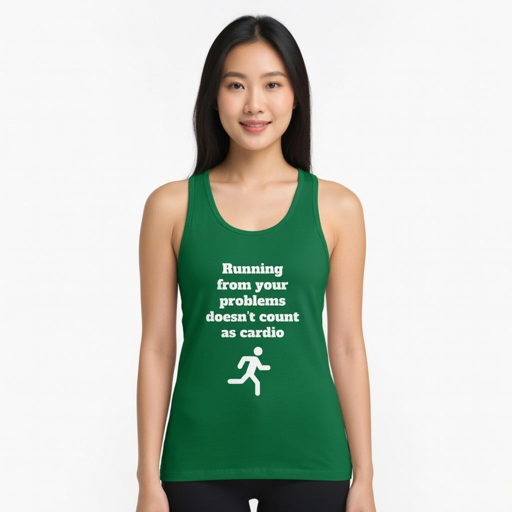 Kelly / Funny Running Tank Top - ’Running From Your Problems’ Tank - Tank Top