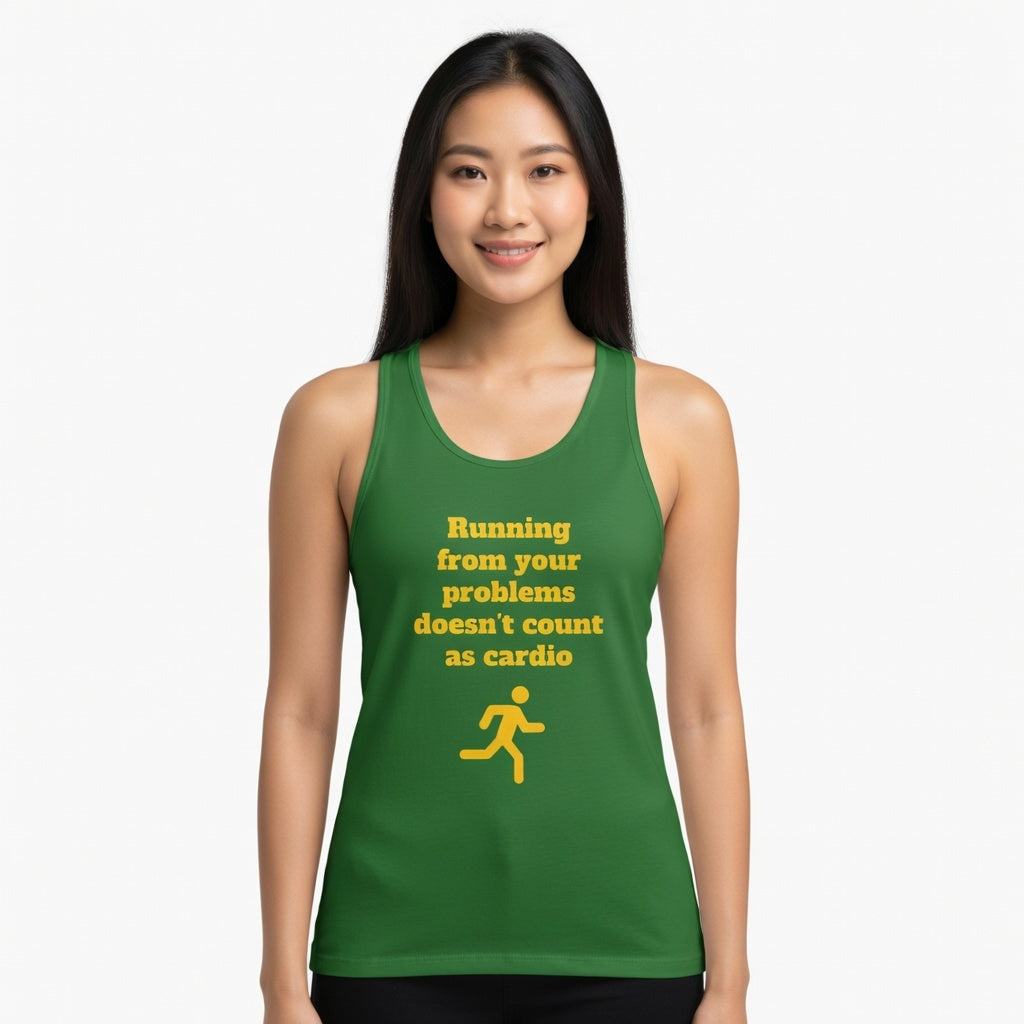 Leaf / Funny Running Tank Top - ’Running From Your Problems’ Tank - Tank Top