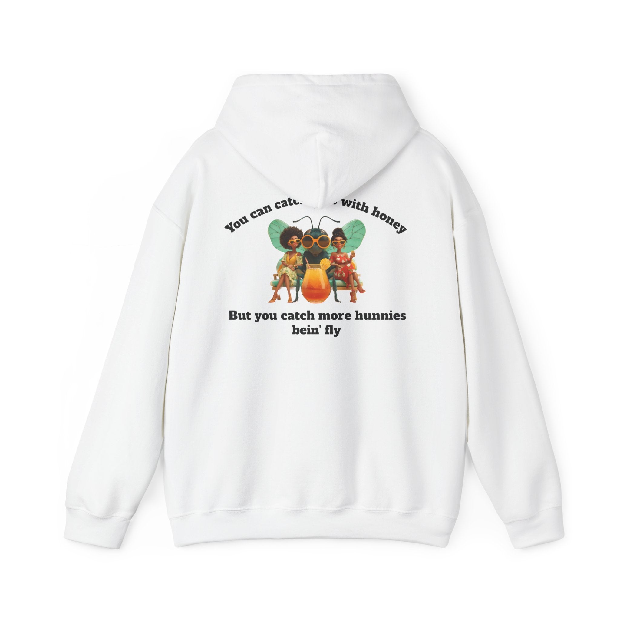 White / Hoodie: ’Catch More Hunnies’ - Unisex Heavy Blend™ Hooded Sweatshirt - Hoodie