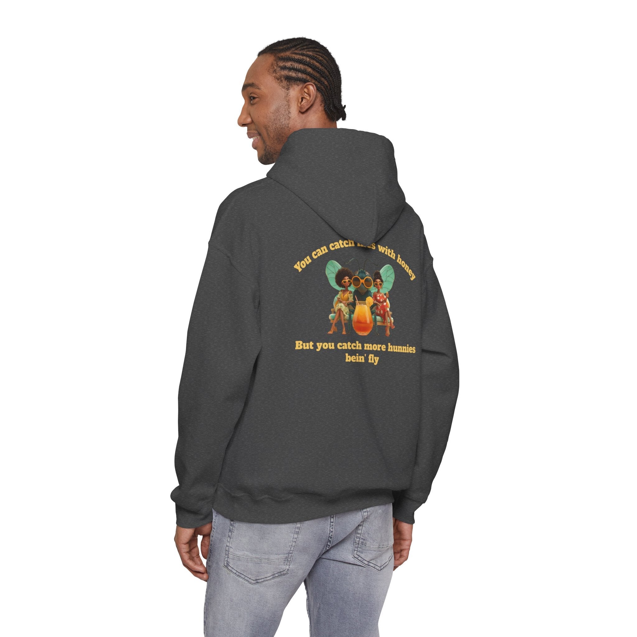 Dark Heather / Hoodie: ’Catch More Hunnies’ - Unisex Heavy Blend™ Hooded Sweatshirt - Hoodie