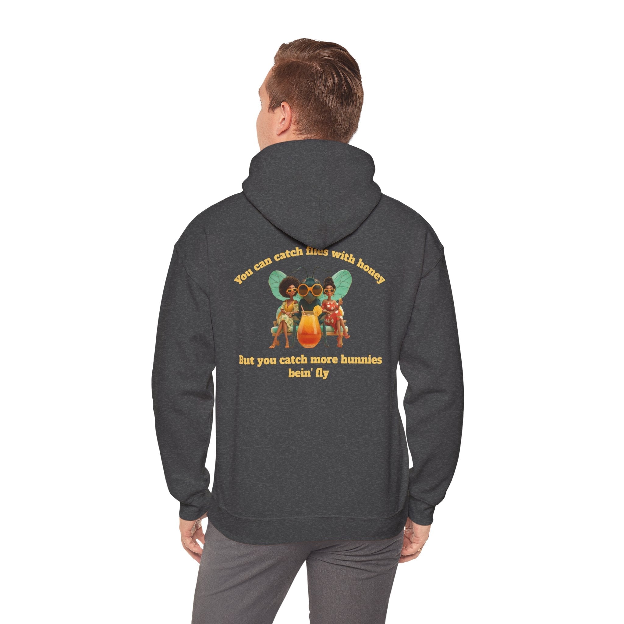 Dark Heather / Hoodie: ’Catch More Hunnies’ - Unisex Heavy Blend™ Hooded Sweatshirt - Hoodie