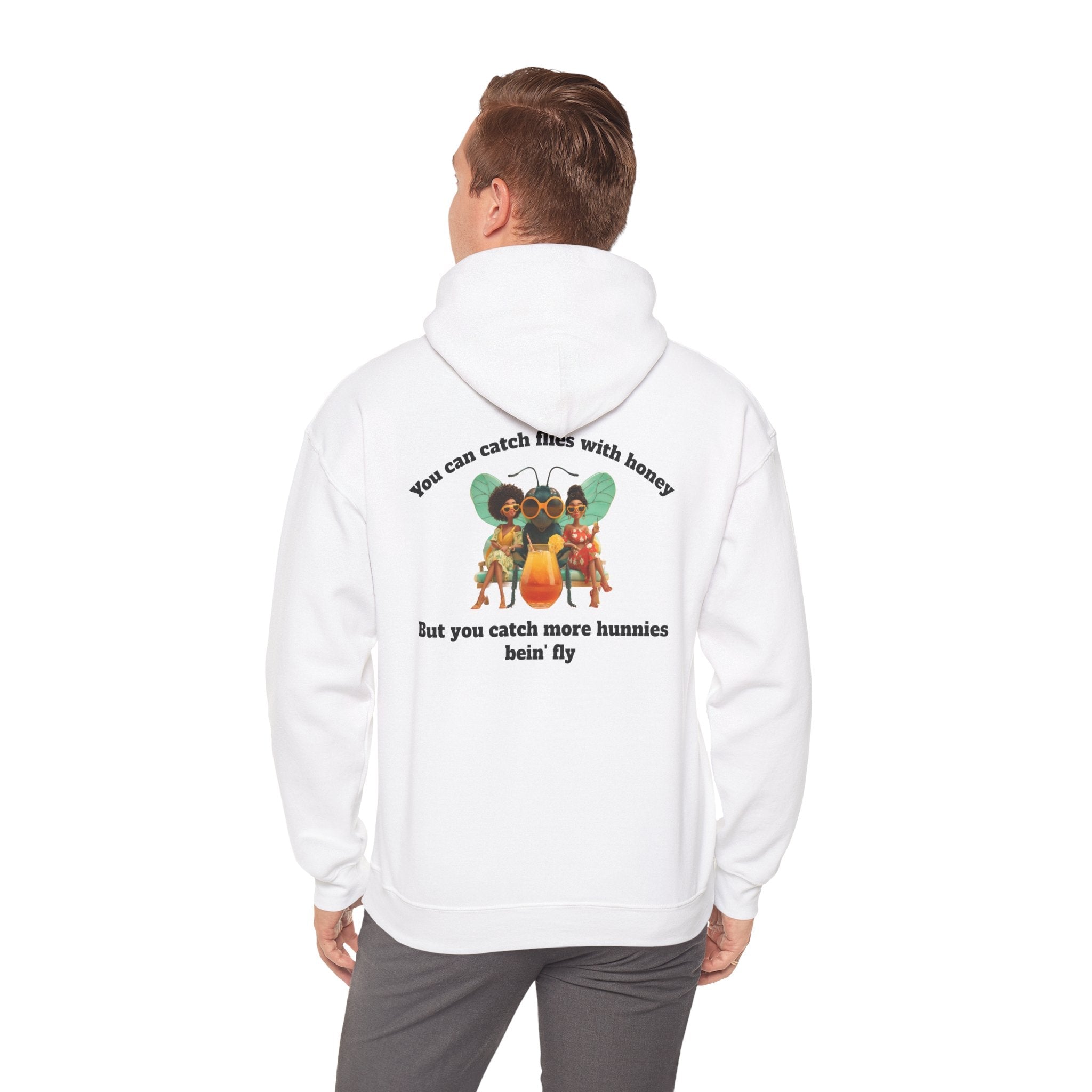 White / Hoodie: ’Catch More Hunnies’ - Unisex Heavy Blend™ Hooded Sweatshirt - Hoodie