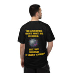 Black / Ibiza Disco Ball Tee, ’The Answer Might Not Be in Ibiza but We Should At Least Check’ - T-Shirt