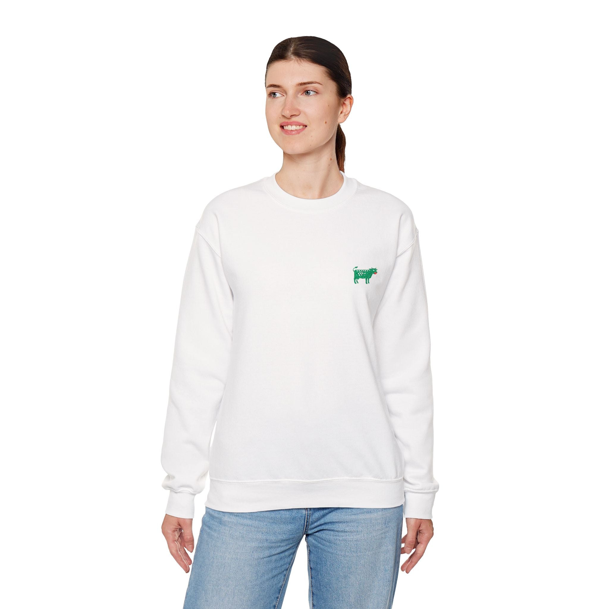 White / ’Lactose’ Sweatshirt, Cow Comedy/Parody - Sweatshirt