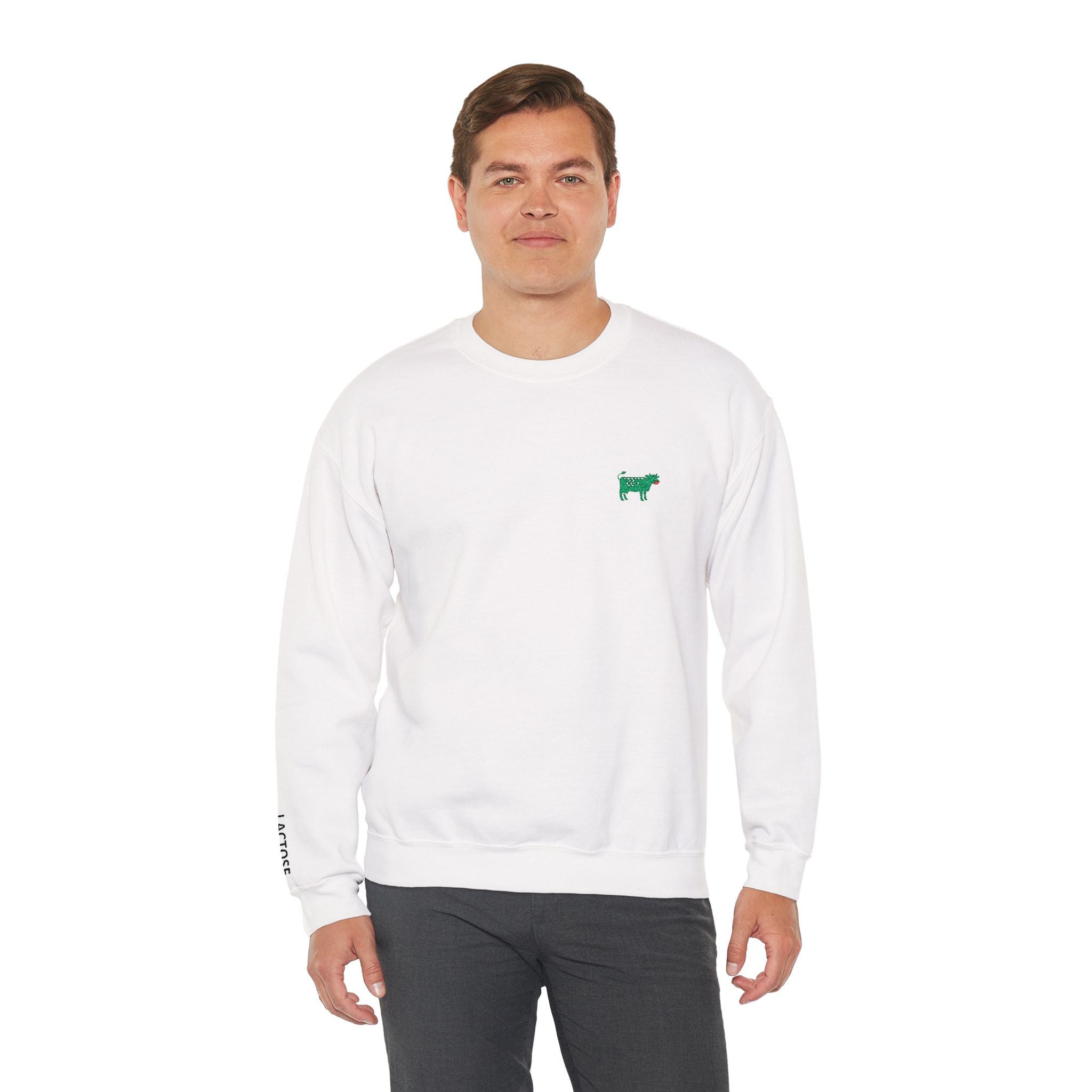 White / ’Lactose’ Sweatshirt, Cow Comedy/Parody - Sweatshirt