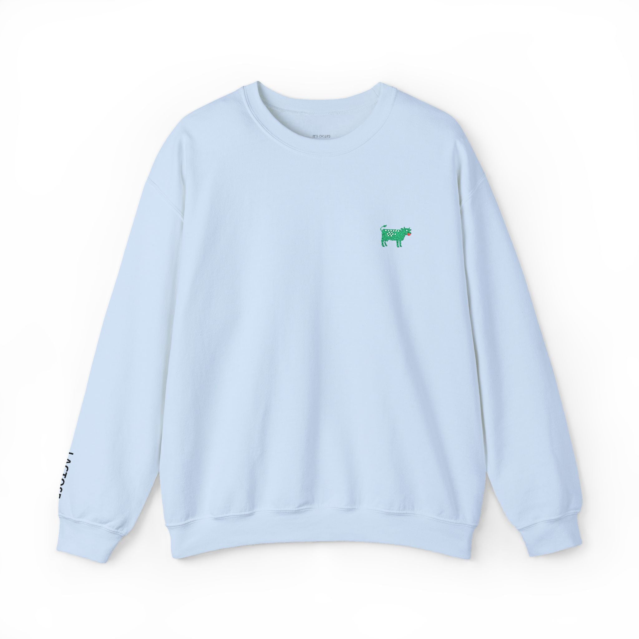 Light Blue / ’Lactose’ Sweatshirt, Cow Comedy/Parody - Sweatshirt